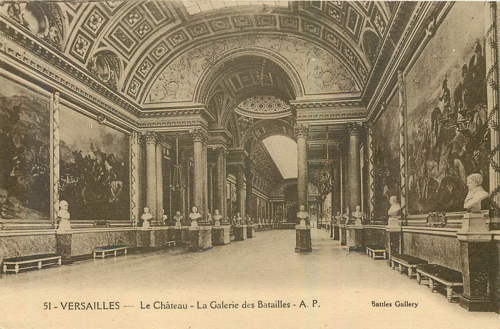 CPA Versailles Le Chateau La Galerie des Batailles 