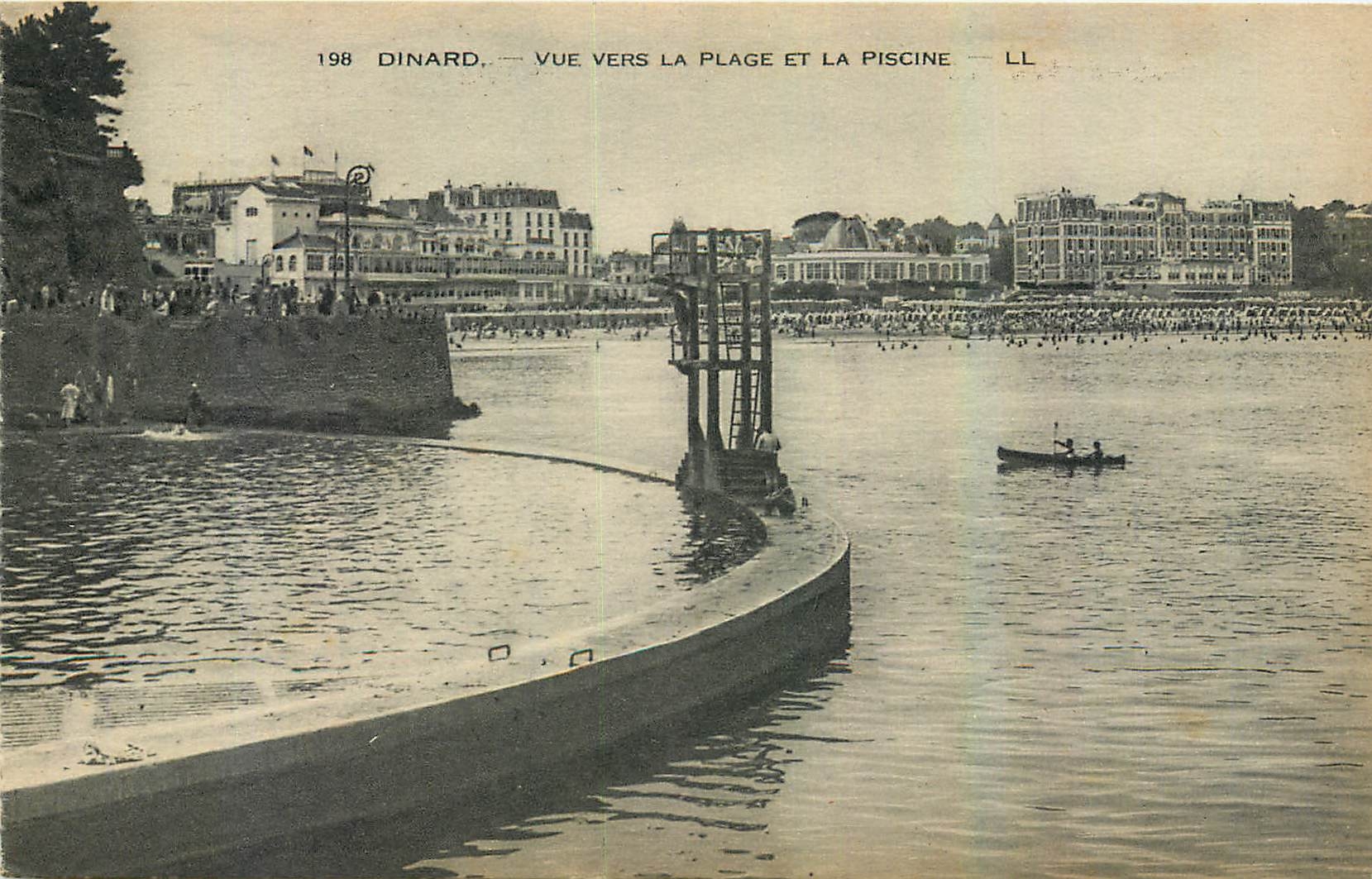CPA Dinard Vu vers la Plage et la Piscine 