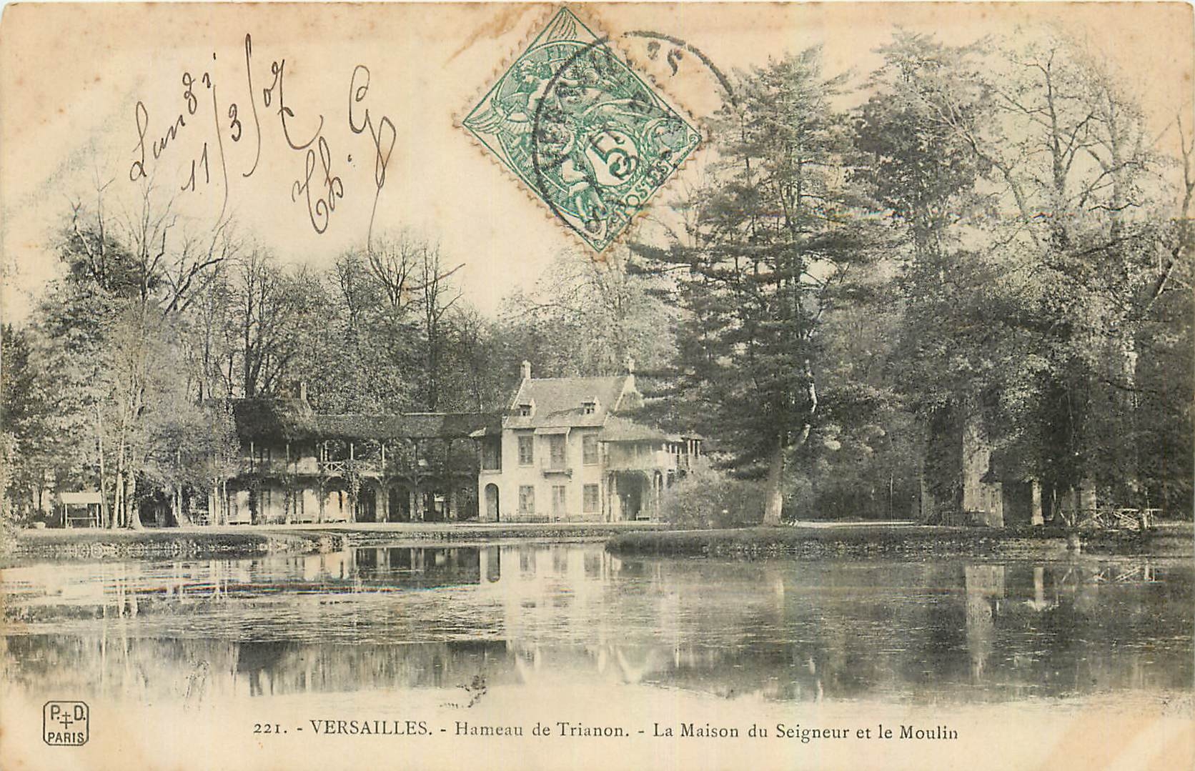 CPA Versailles Hameau de Trianon La Maison du Seigneur et le Moulin 