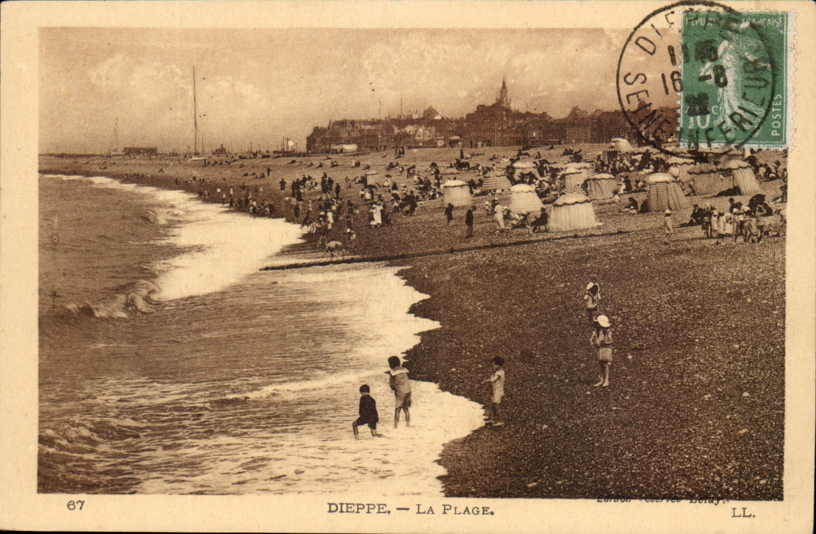 Dieppe CPA der Strand