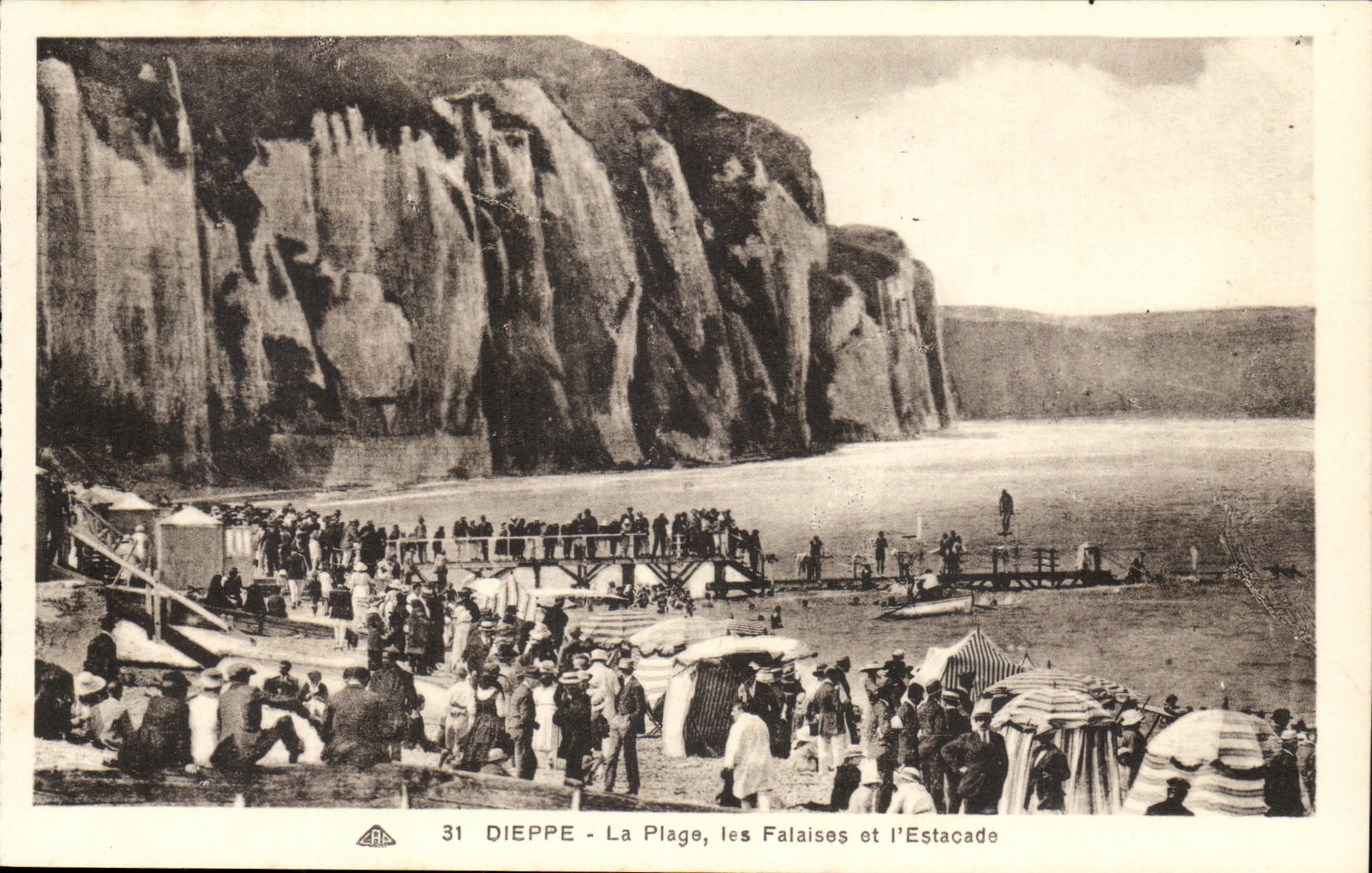 Dieppe CPA the beach cliffs and the pier