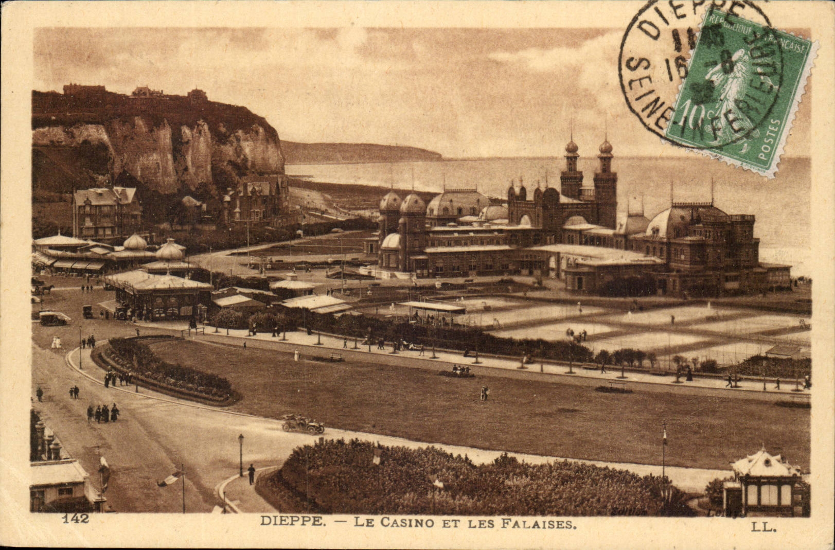 Dieppe CPA das Kasino und die Klippen