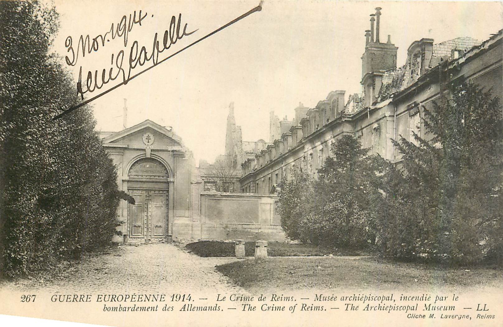 CPA Guerre Europeenne 1914 Le Crime de Reims Musee archiepiscopal