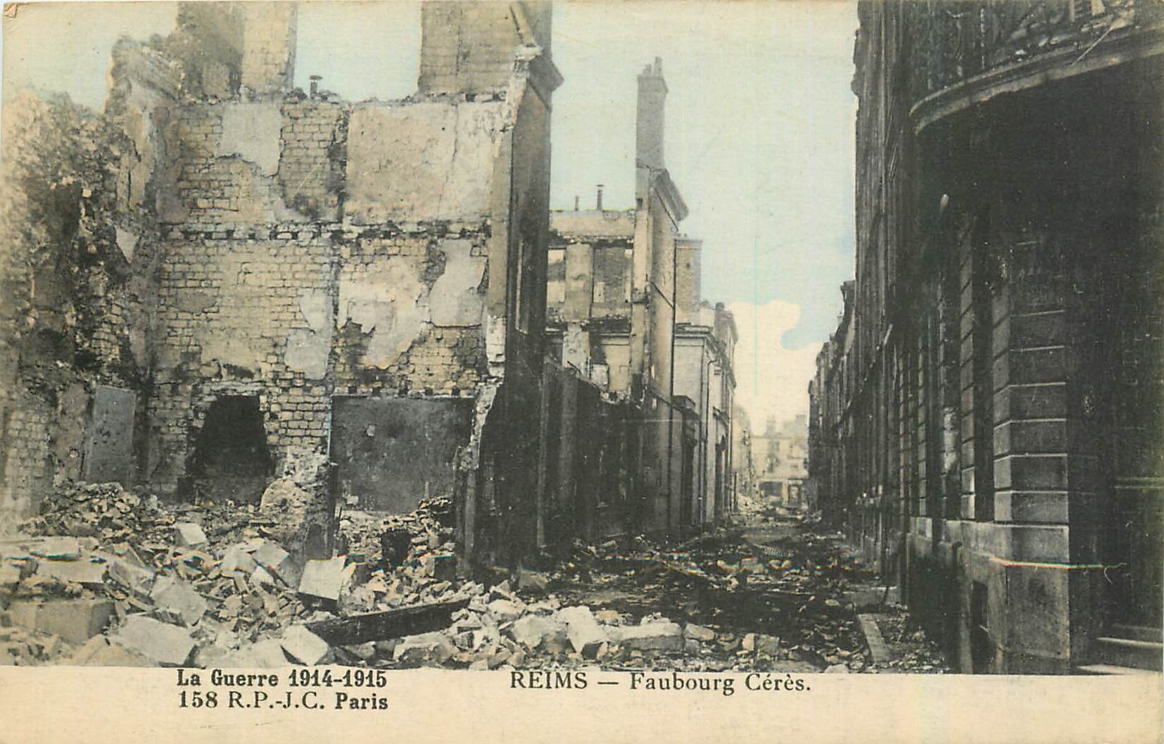 CPA La Guerre 1914 1918 Reims Faubourg Ceres 