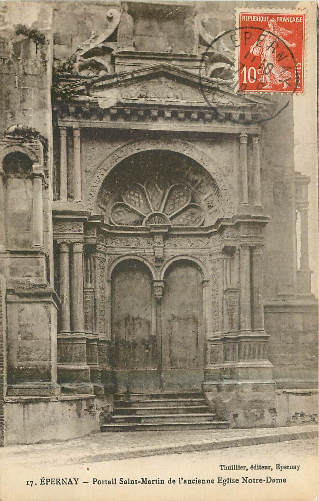 CPA Epernay Portail Saint Martin de l'ancienne Eglise Notre Dame 