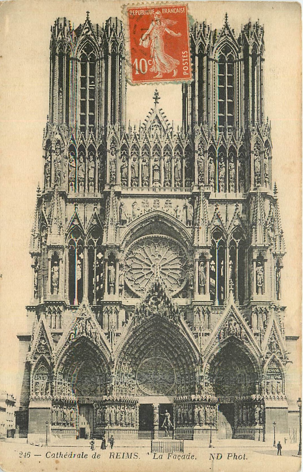 CPA Cathedrale de Reims La Facade 
