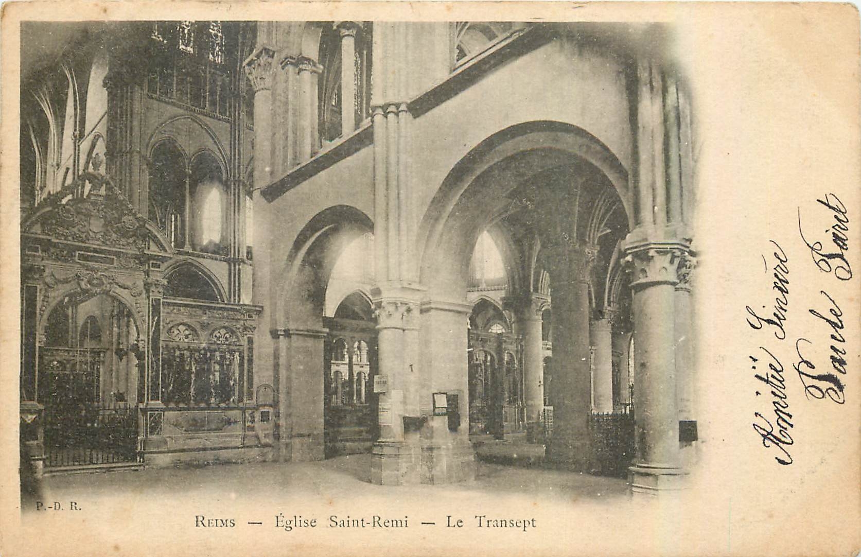 CPA Reims Eglise Saint Remi Le Transept 