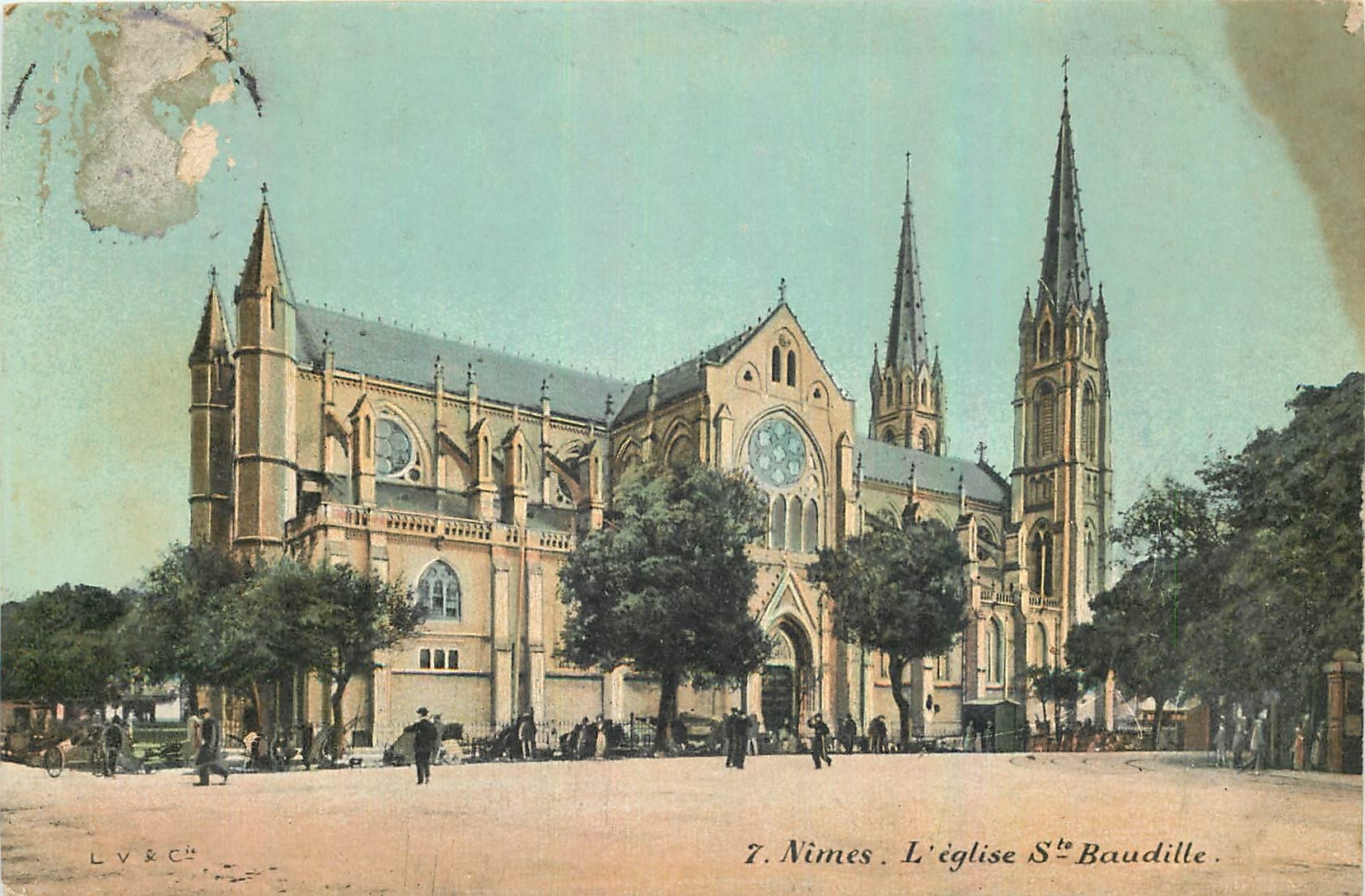 CPA Nimes l'Eglise Ste Baudille 