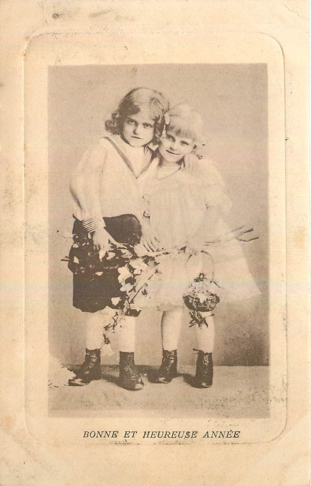 CPA Bonne et heureuse Annee Enfants