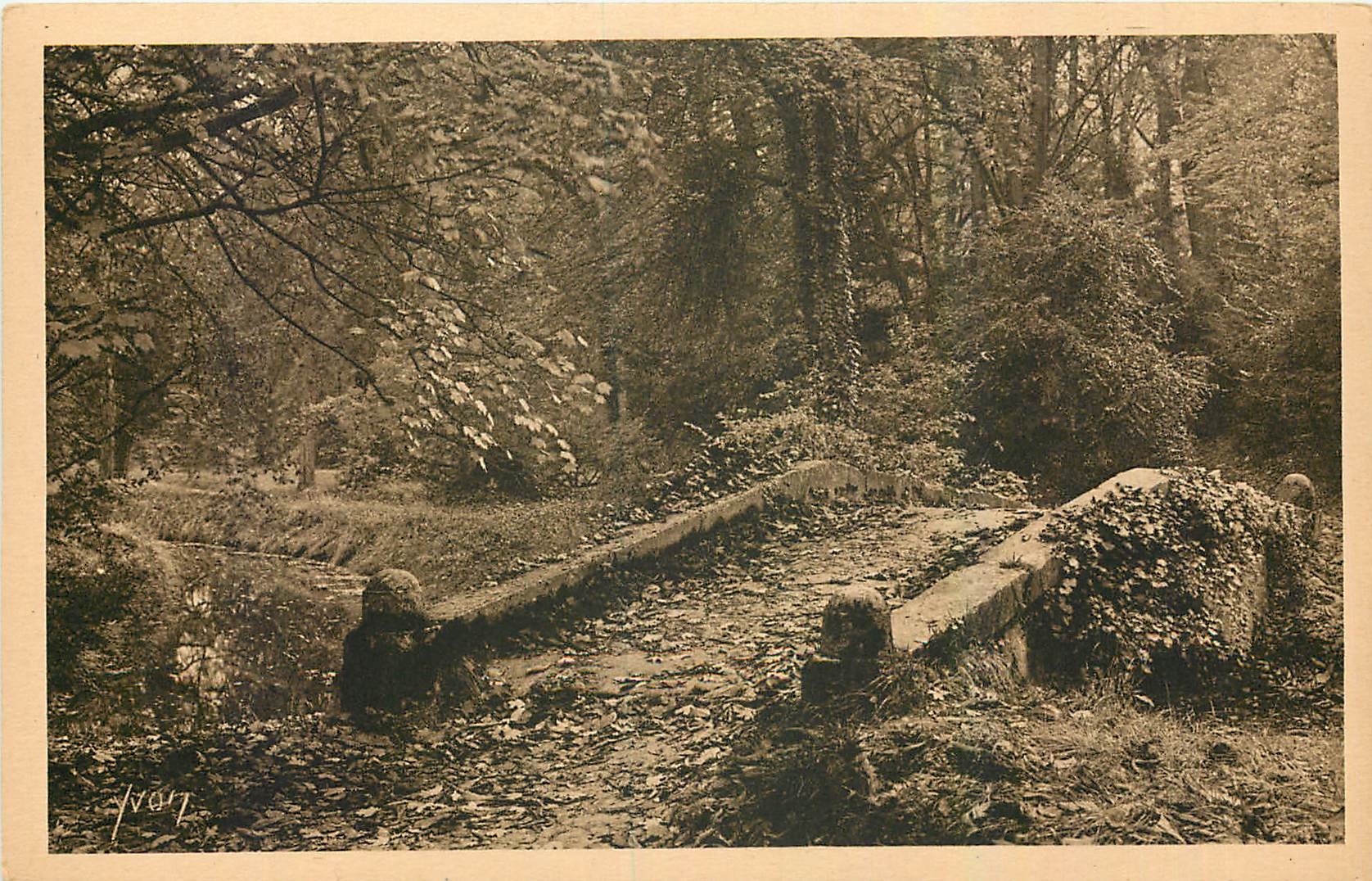 CPA Petit Trianon Pont rustique