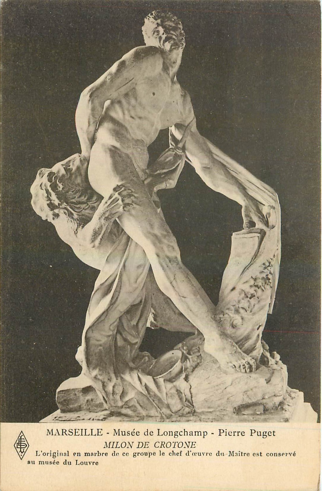 CPA Marseille Musee de Longchamp Pierre Puget Milon de Crotone 