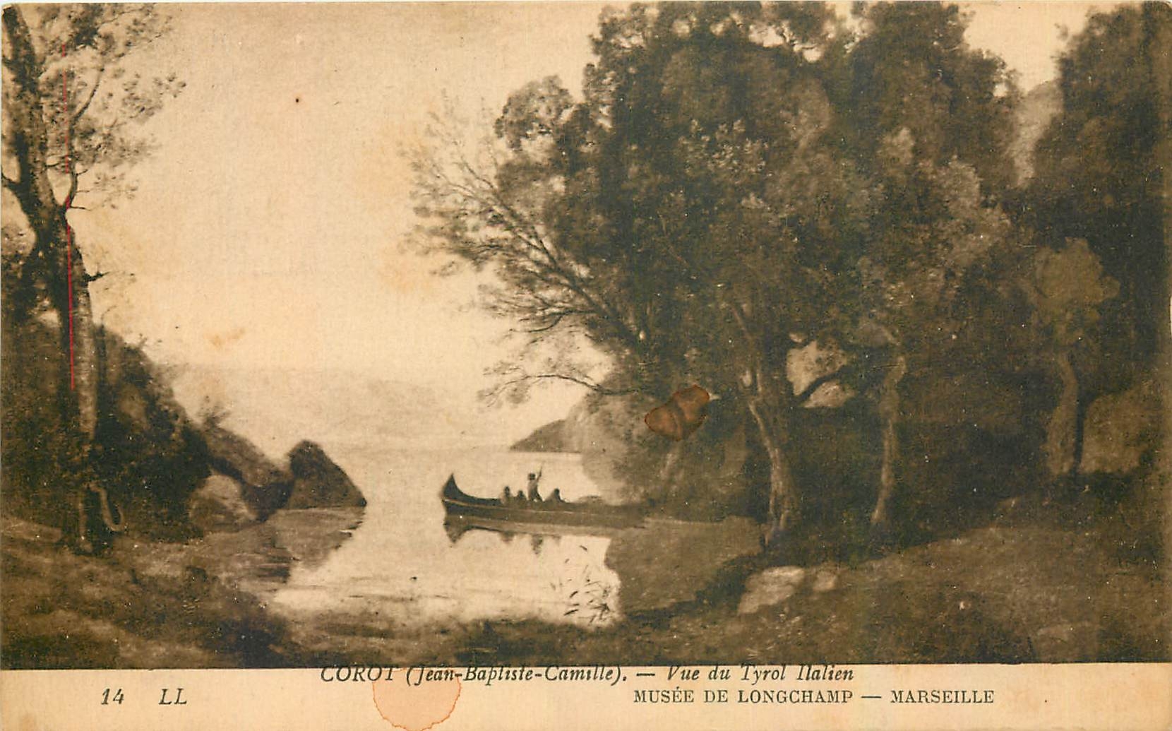 CPA Marseille Musee de Longchamp Corot Jean Baptiste Camille Vue du Tyrol Italien 