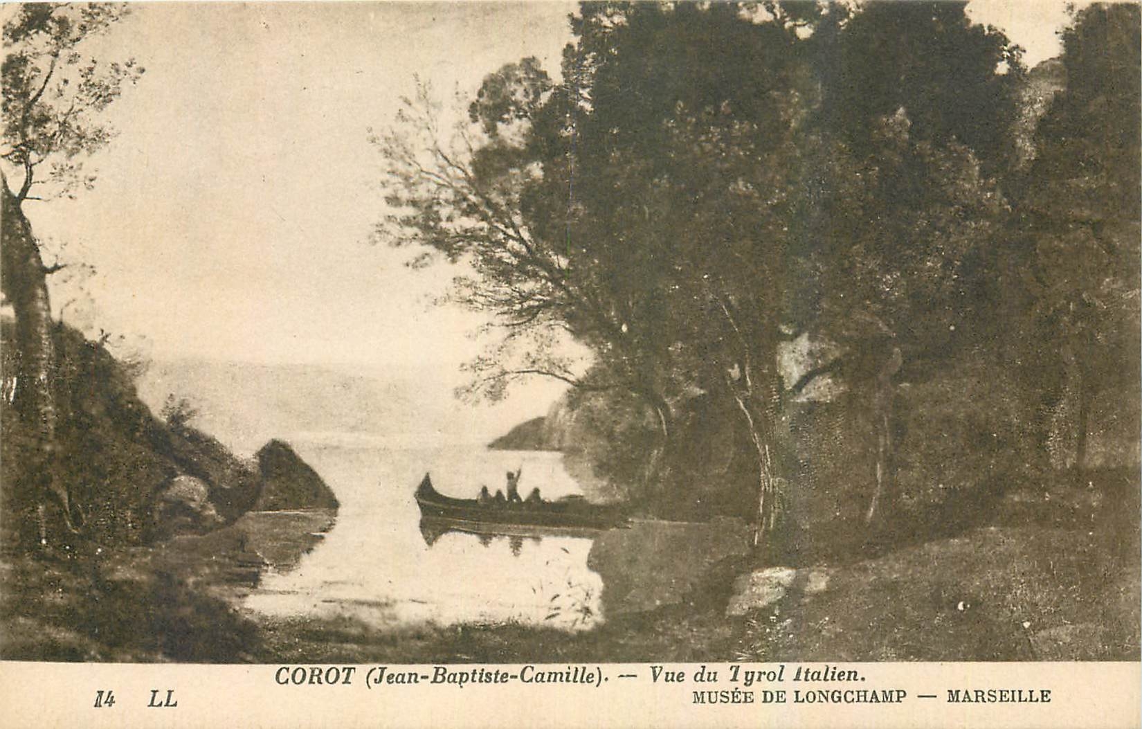 CPA Marseille Musee de Longchamp Corot Jean Baptiste Camille Vue du Tyrol Italien 