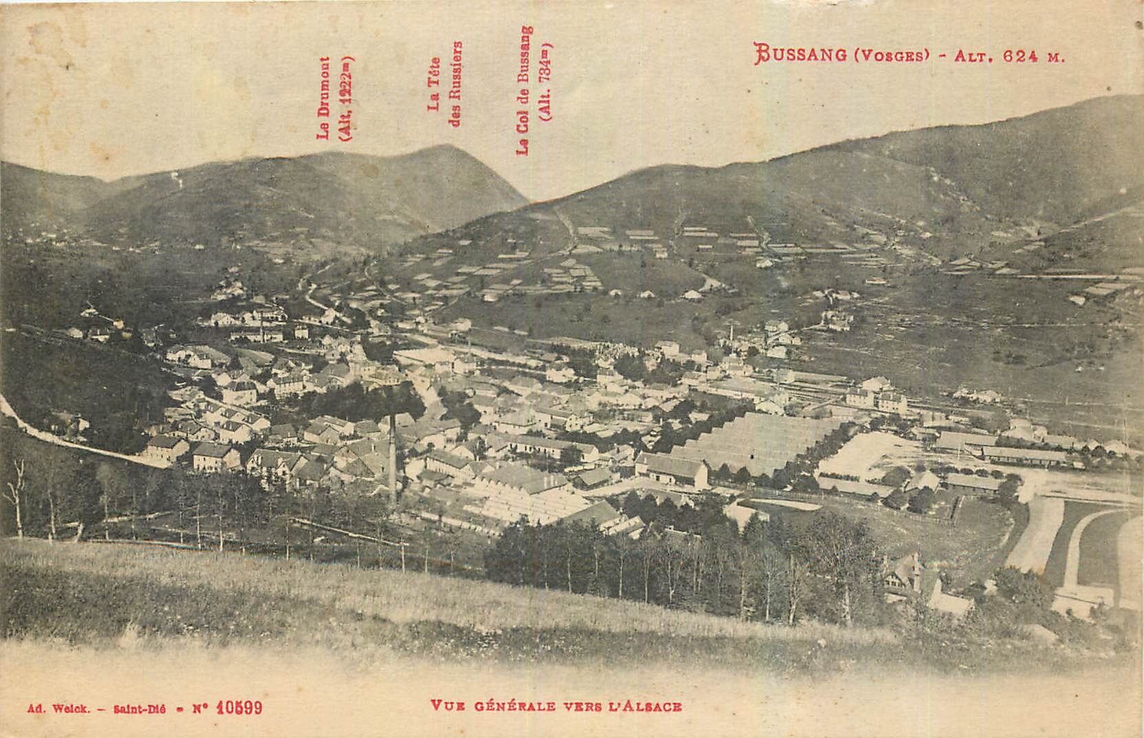 CPA Bussang Vosges Vue generale l'Alsace