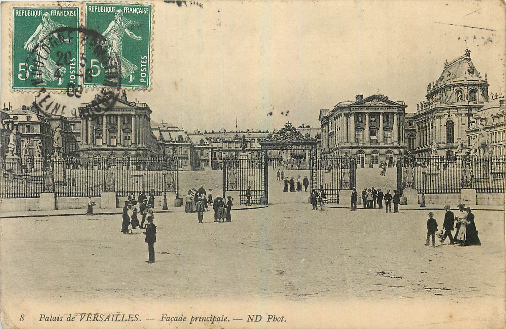 CPA Palais de Versailles Facade principale 