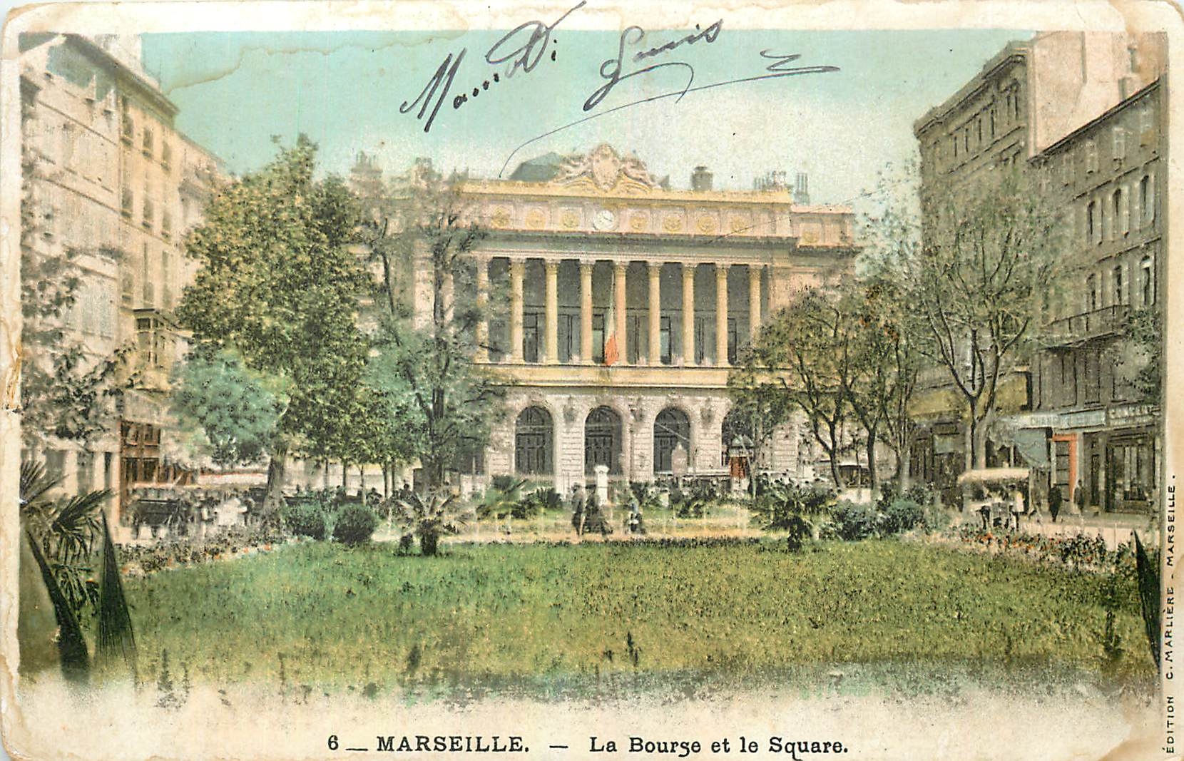 CPA Marseille La Bourse et le Square 
