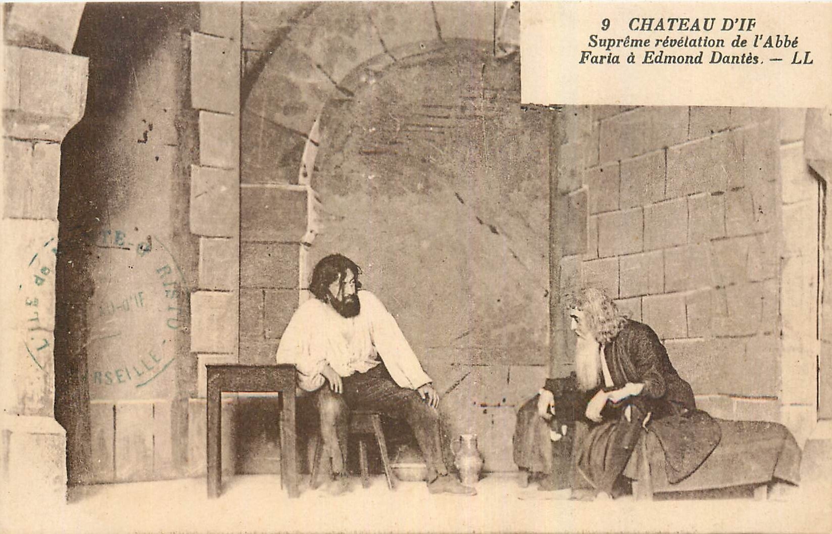 CPA Chateau d'If Supreme revelation de l'Abbe Faria a Edmond Dantes