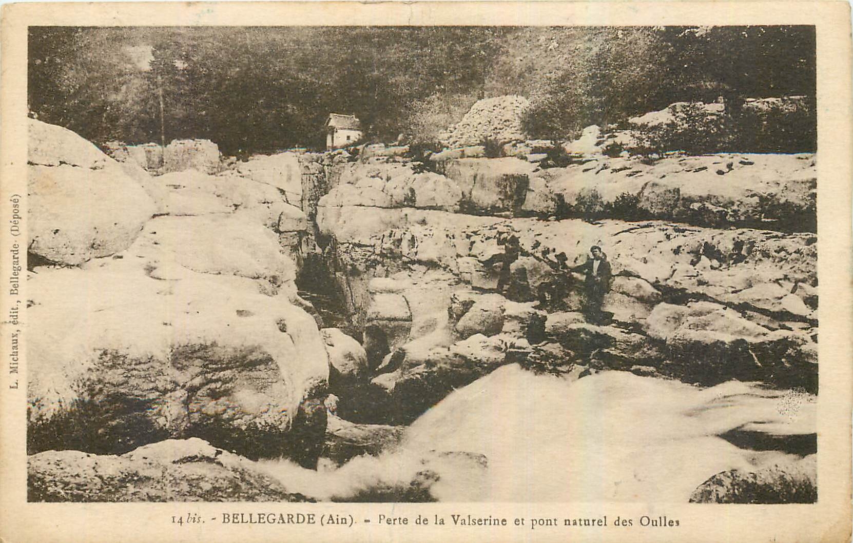 CPA Bellegarde Ain Porte de la Valserine et pont naturel des Oulles