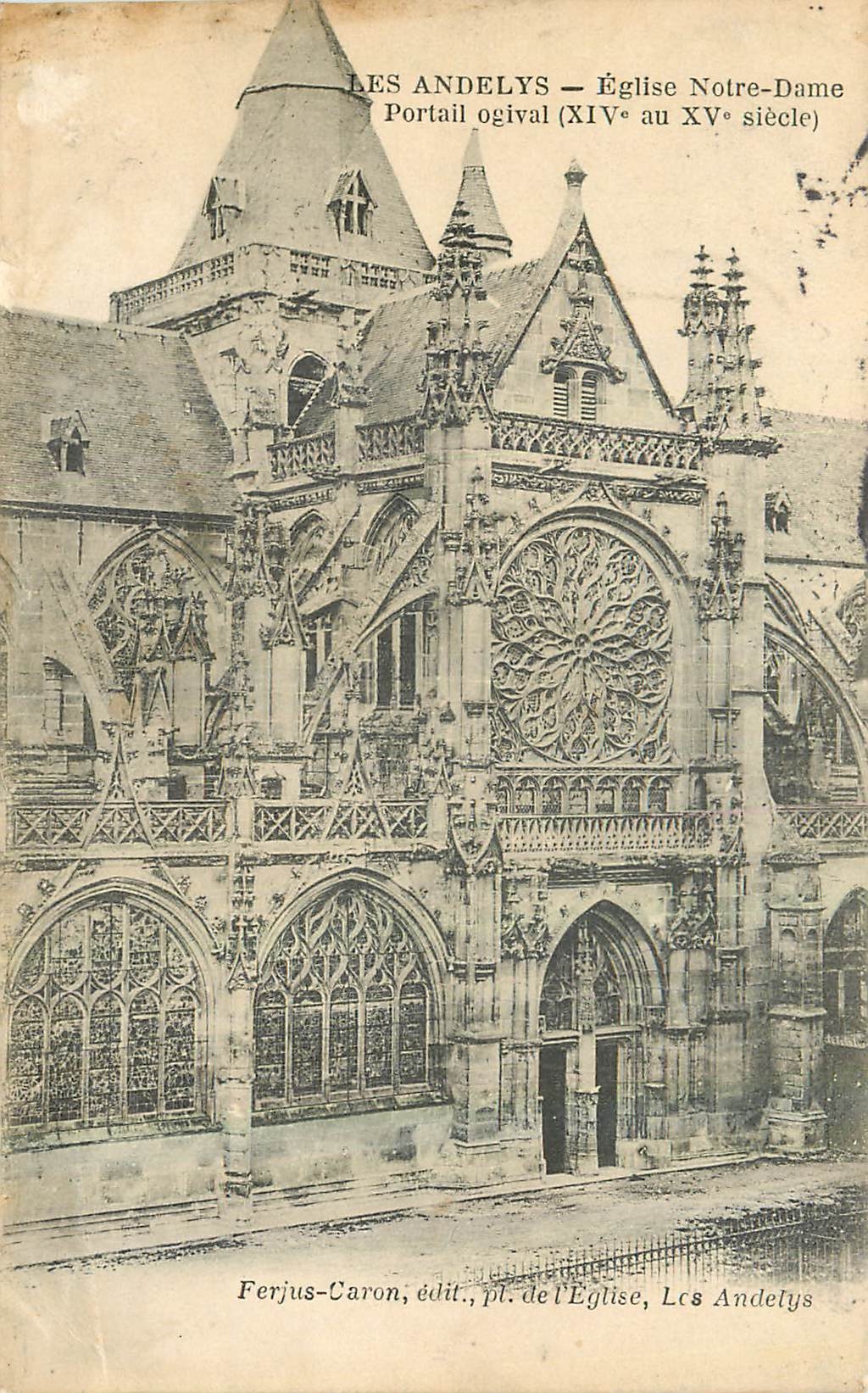 CPA Les Andelys Eglise Notre Dame portail ogival