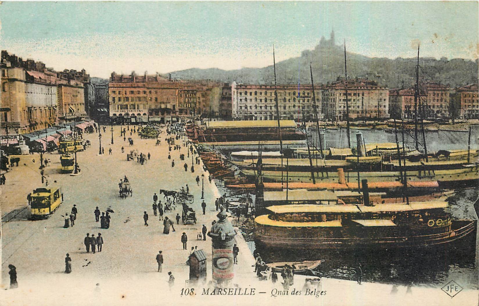 CPA Marseille Quai des Belges Bateaux