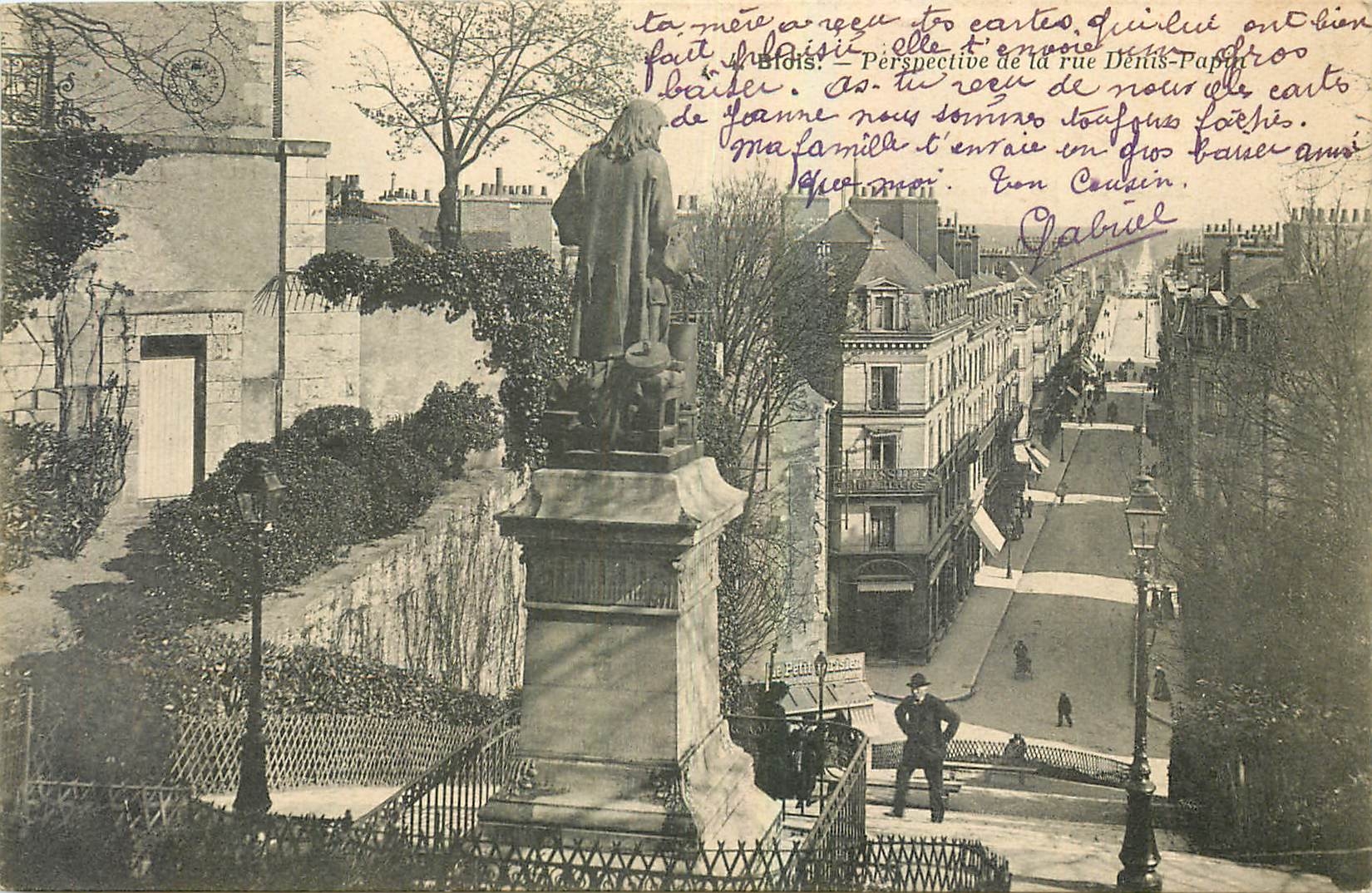 CPA Blois Perspective de la rue Denis Papin