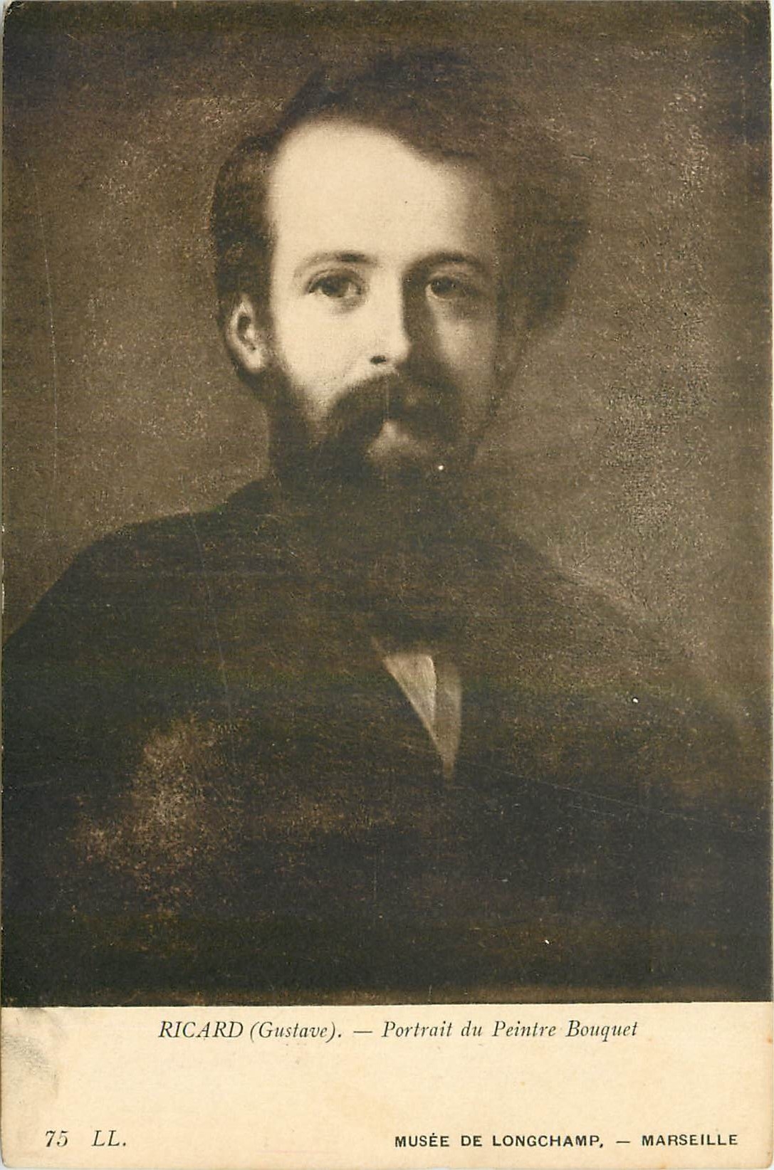 CPA Ricard Gustave Portrait du Peintre Bouguet Musee de Longchamp Marseille 