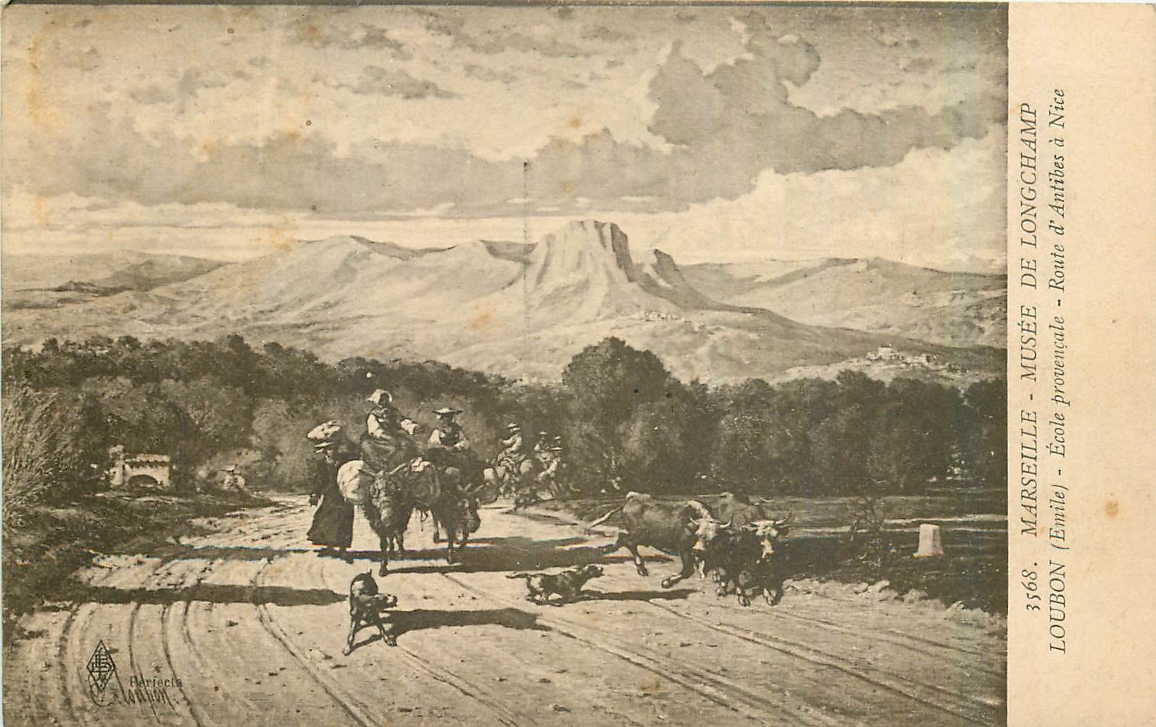 CPA Musee de Longchamp Marseille Loubon Route d'Antibes a Nice 
