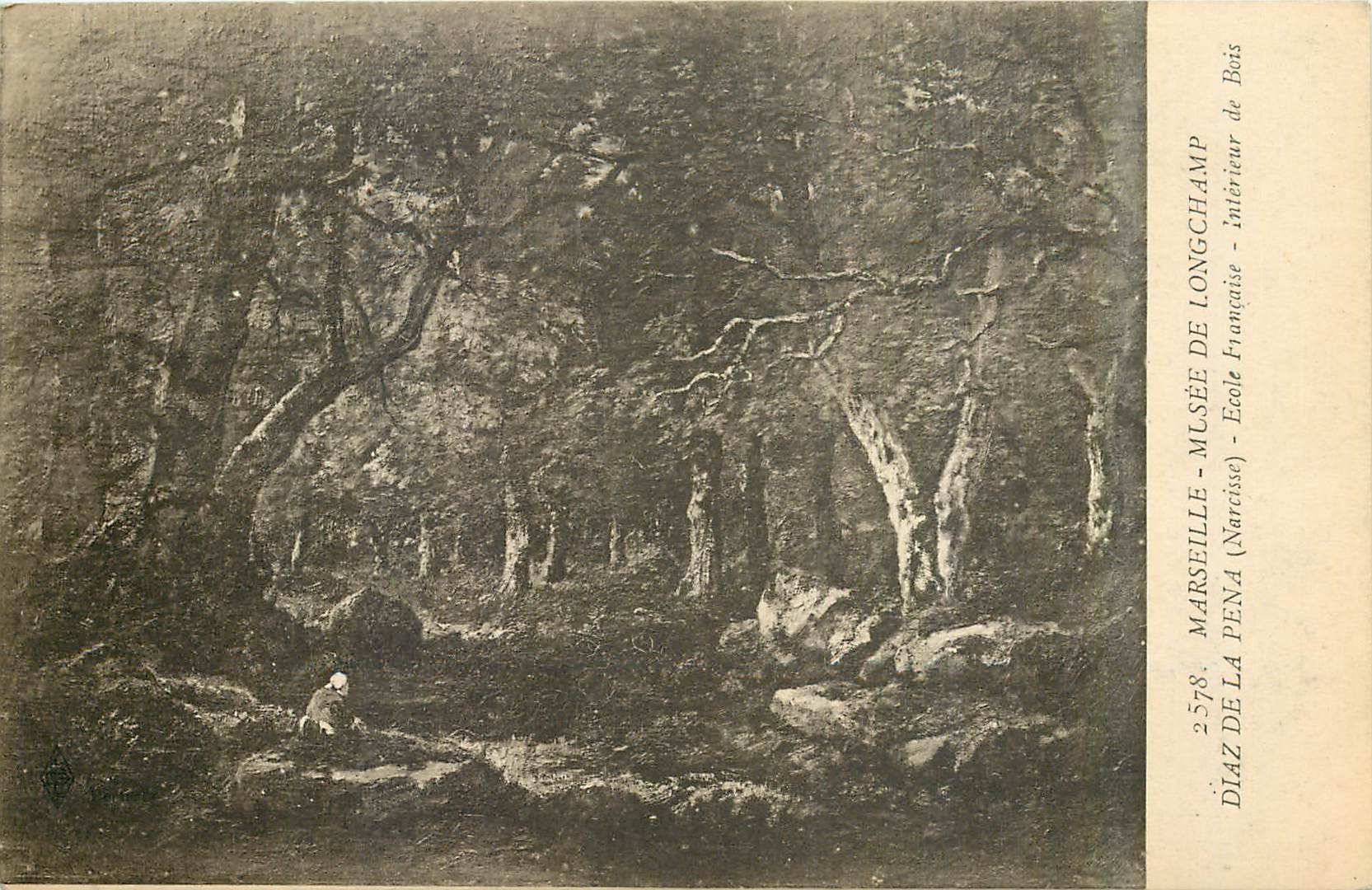 CPA Musee de Longchamp Marseille Diaz de la Pena Narcisse Ecole Francaise Interiur de Bois