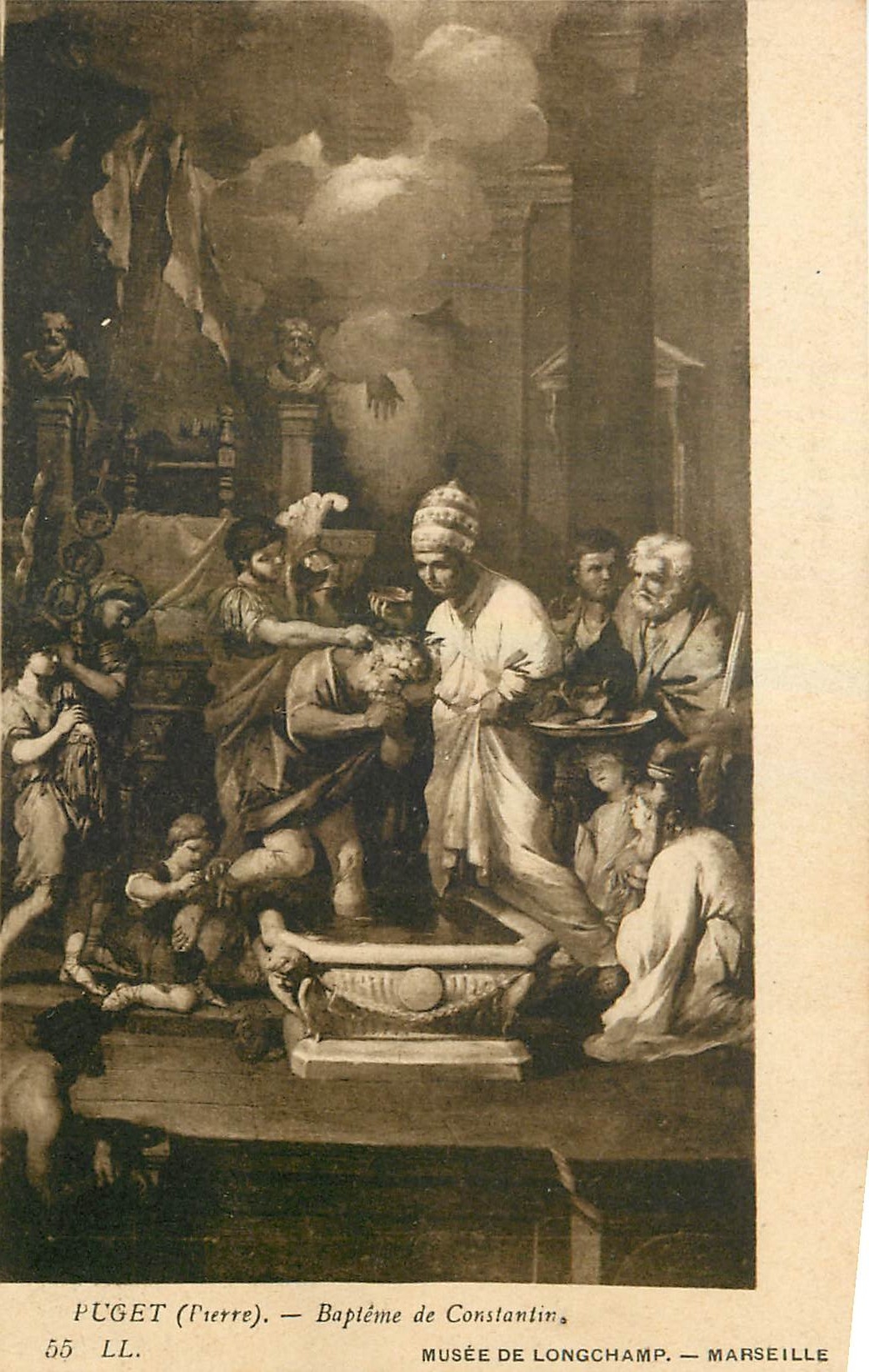 CPA Puget Pierre Bapteme de Constrantier Musee de Longchamp Marseille 