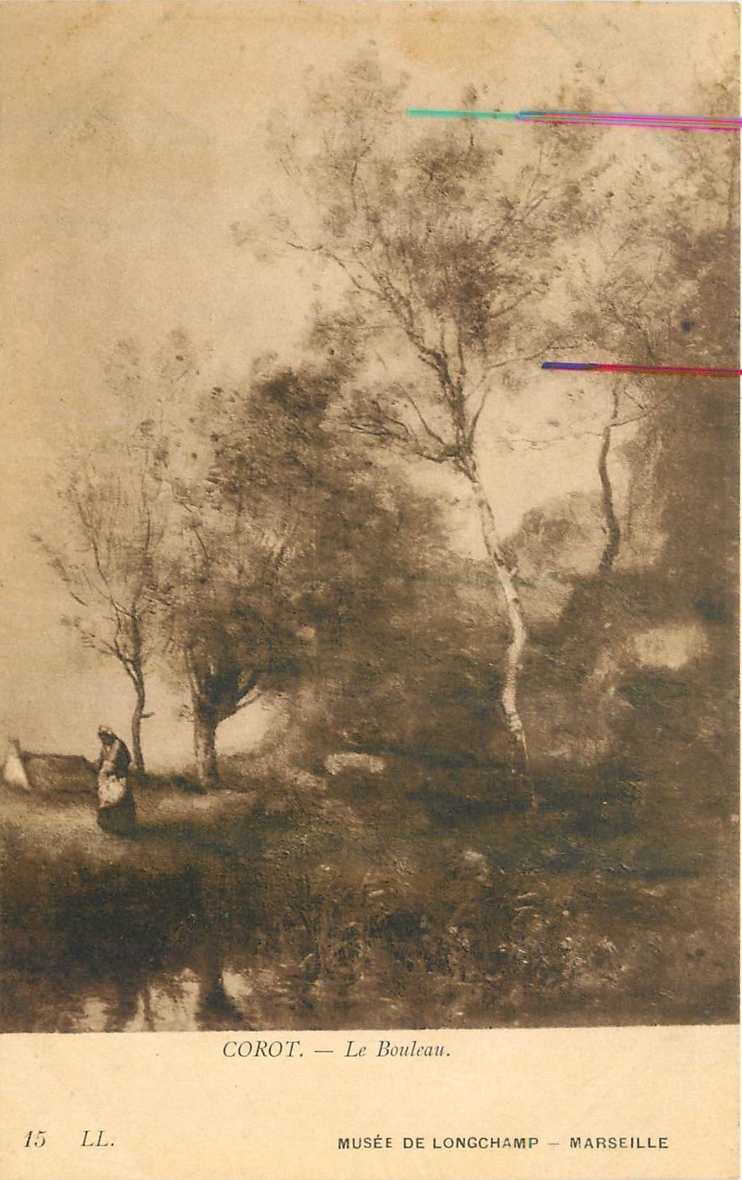 CPA Corot Le Bouleau Musee de Longchamp Marseille