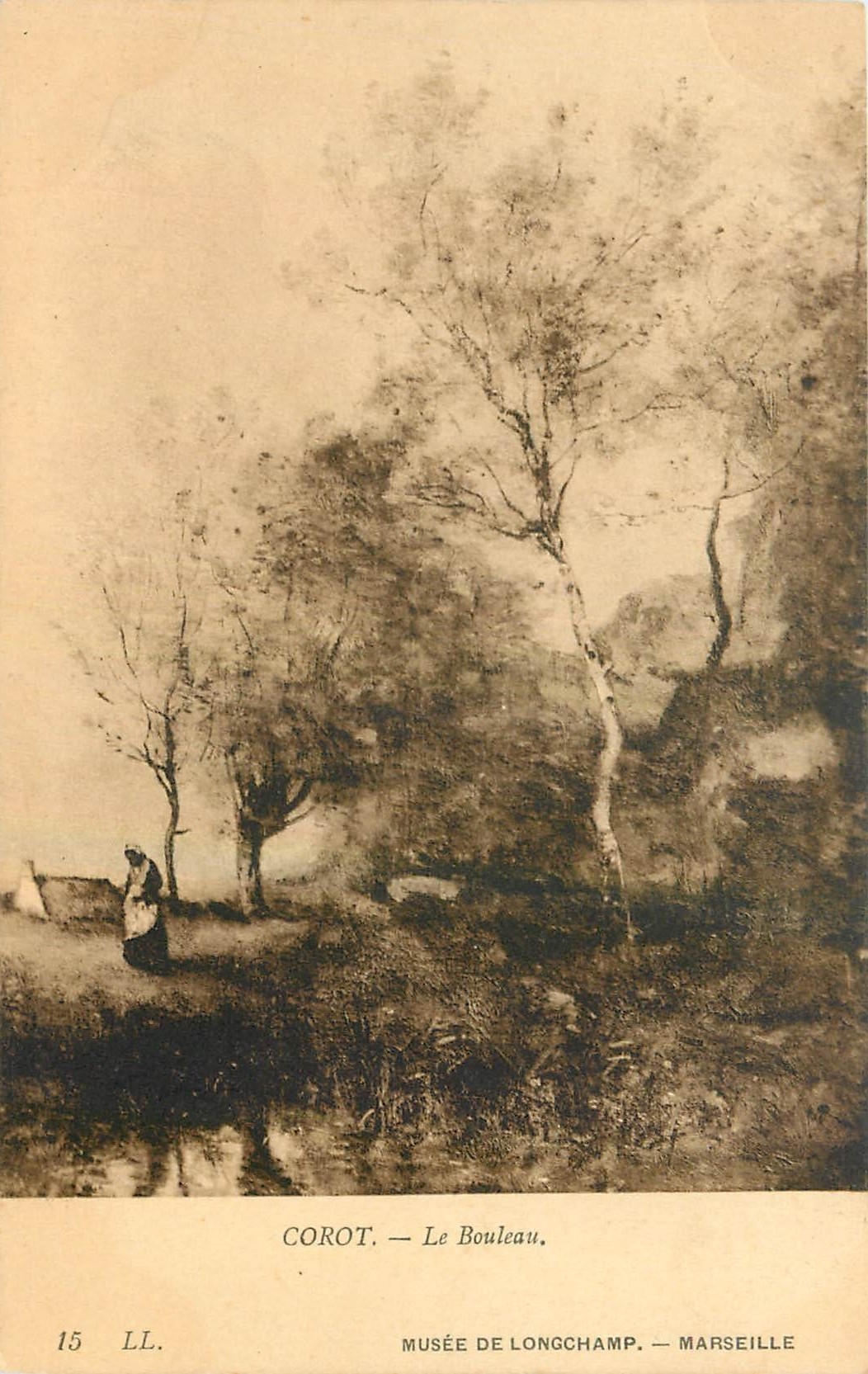 CPA Corot Le Bouleau Musee de Longchamp Marseille