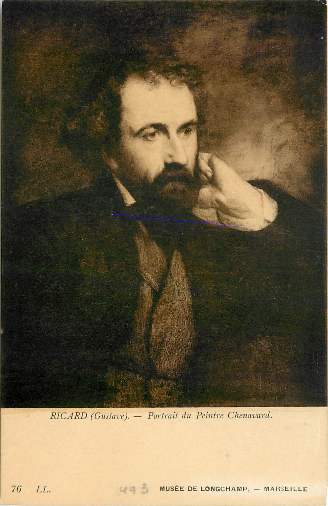 CPA Ricard Gustave Portrait du Peintre Chenavard Musee de Longchamp Marseille