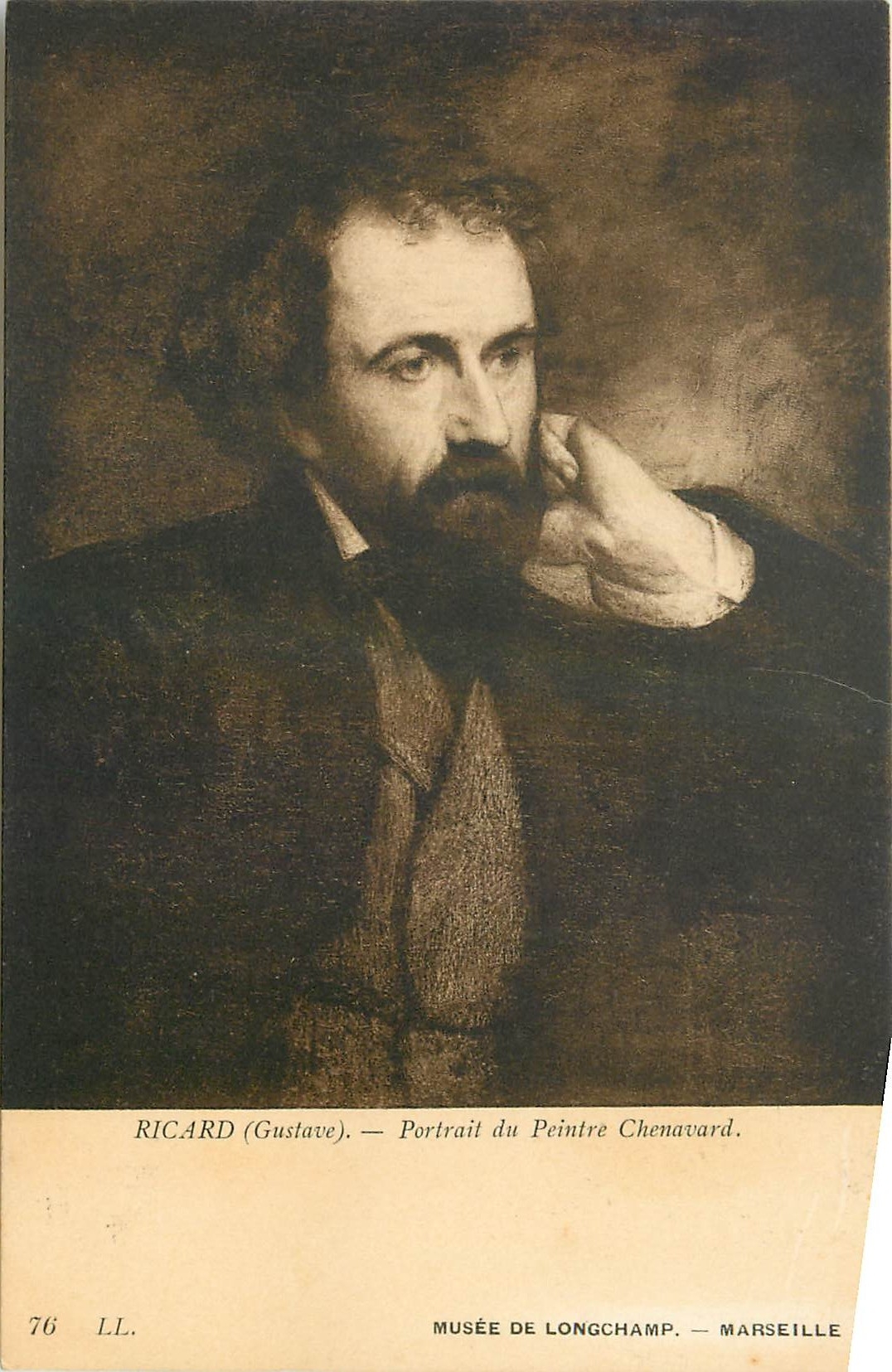 CPA Ricard Gustave Portrait du Peintre Chenavard Musee de Longchamp Marseille 