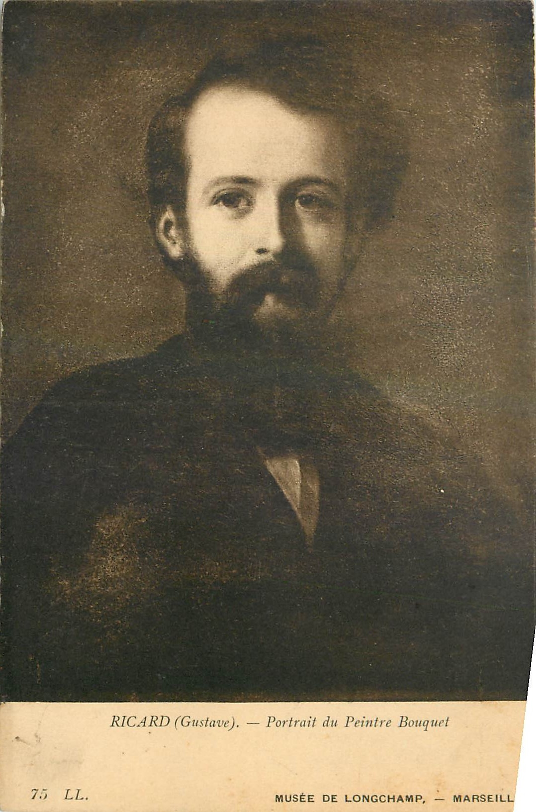 CPA Ricard Gustave Portrait du Peintre Bouquet Musee de Longchamp Marseille 