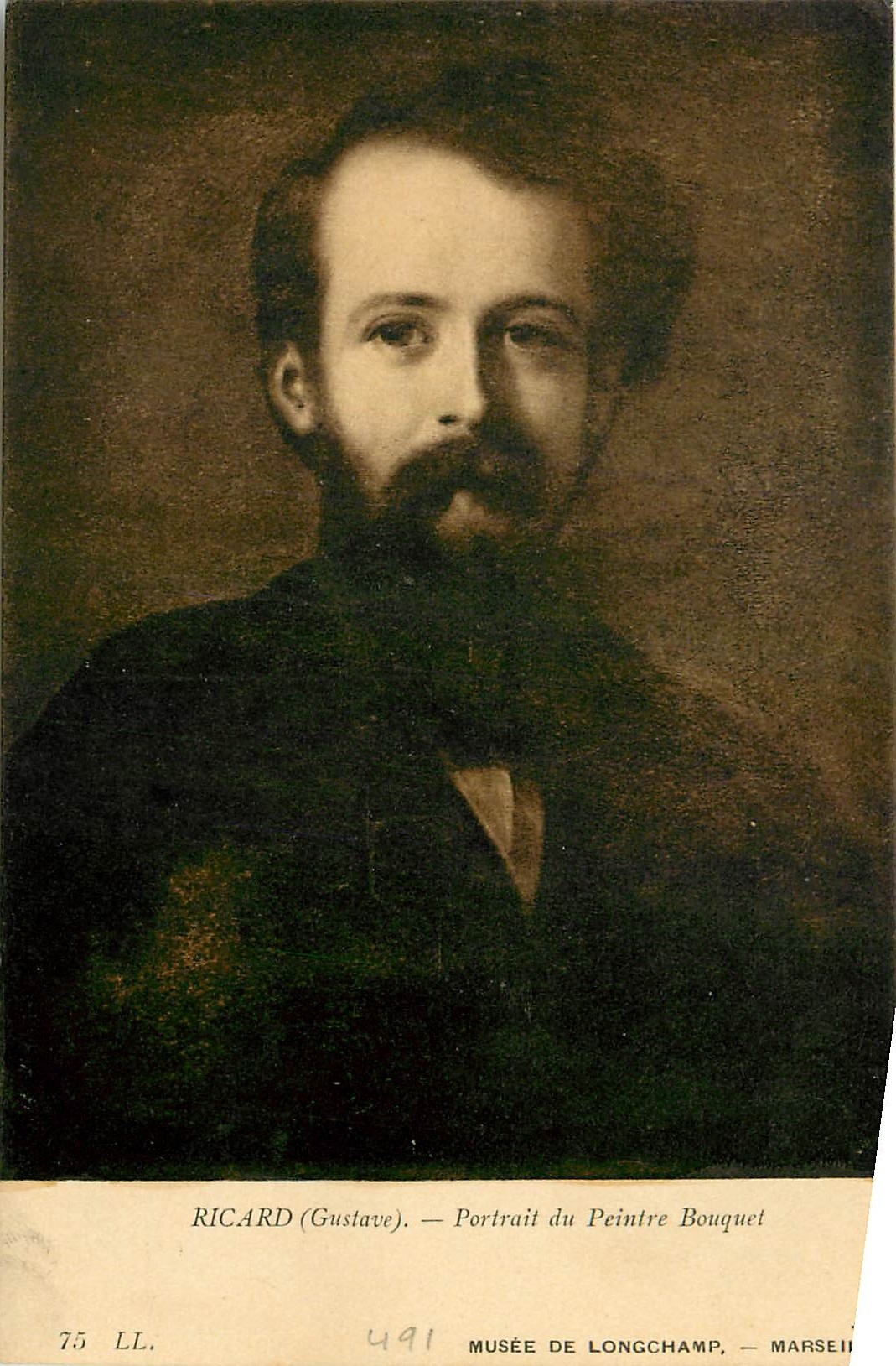 CPA Ricard Gustave Portrait du Peintre Bouquet Musee de Longchamp Marseille