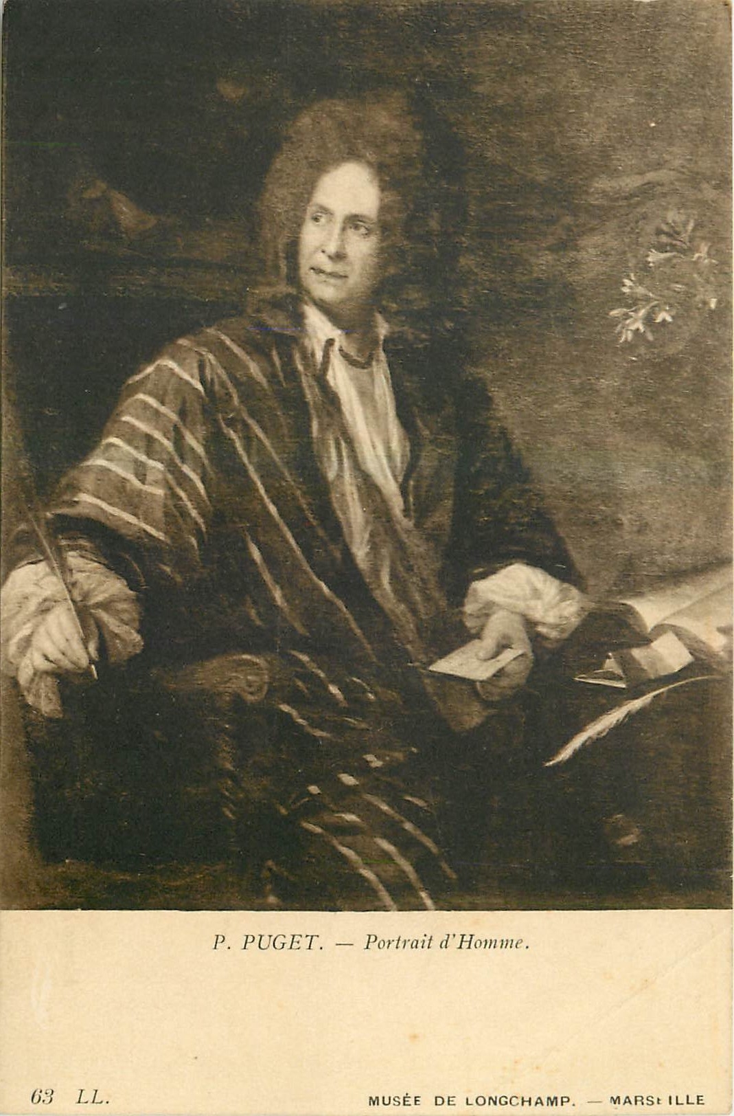 CPA P Puget Portrait d'Homme Musee de Longchamp Marseille 