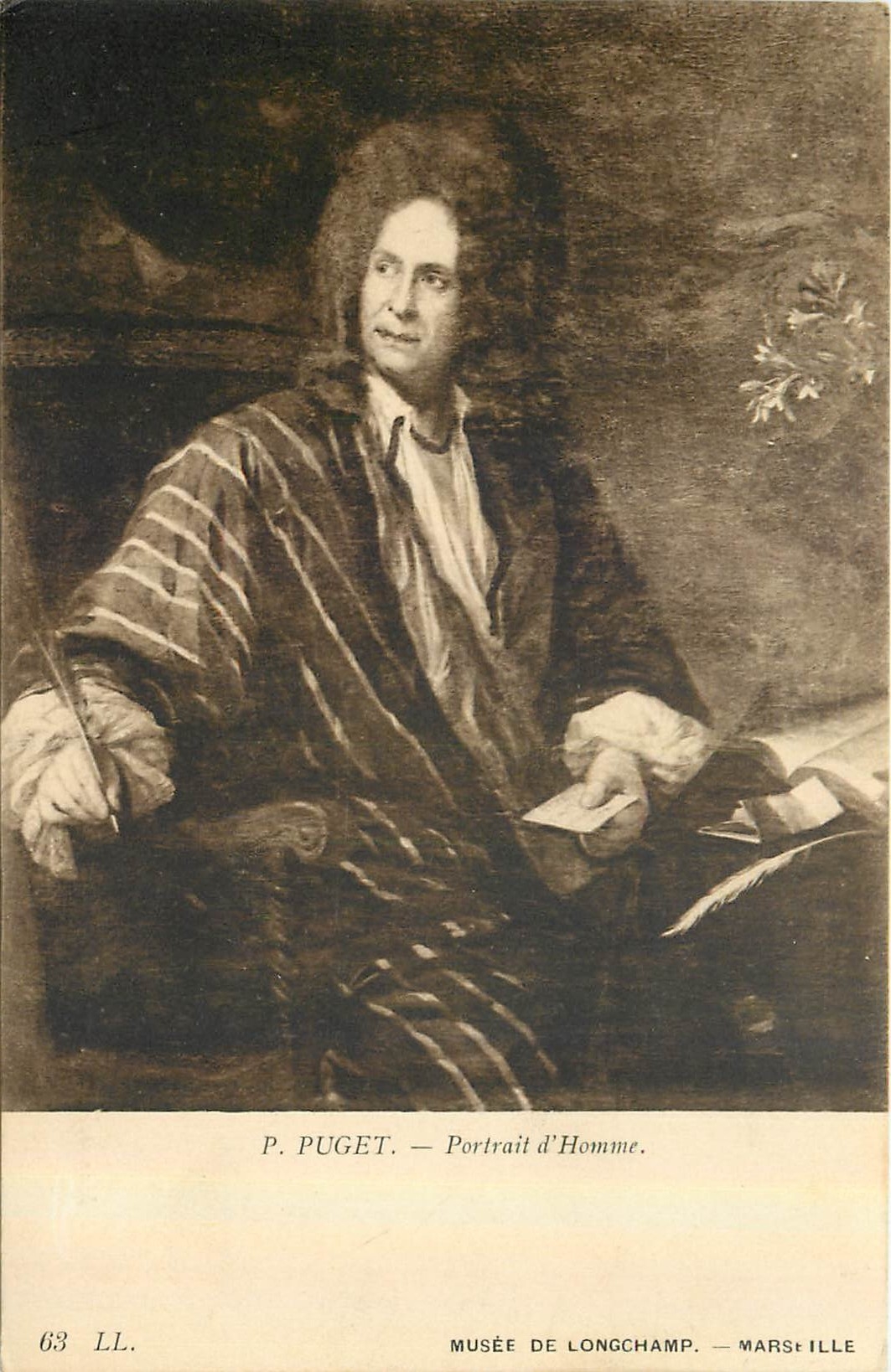 CPA P Puget Portrait d'Homme Musee de Longchamp Marseille 