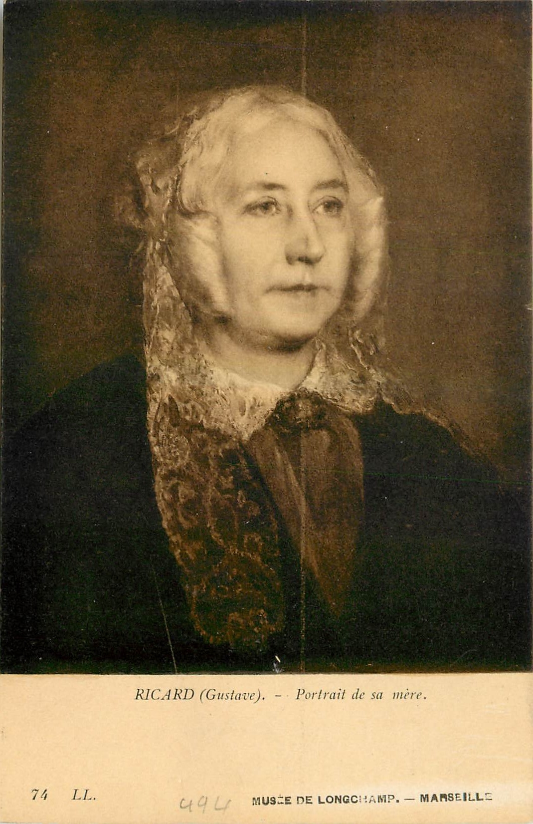 CPA Ricard Gustave Portrait de sa mere Musee de Longchamp Marseille 