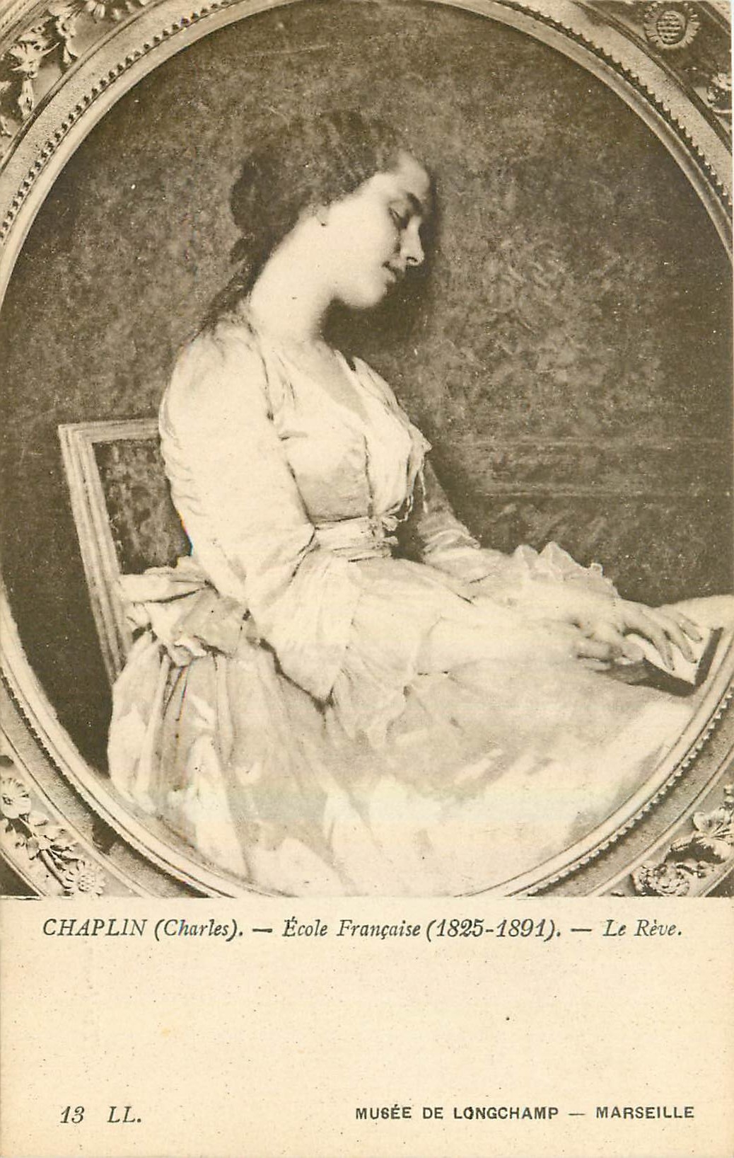 CPA Chaplin Charles Ecole Francaise Le Reve Musee de Longchamp Marseille 