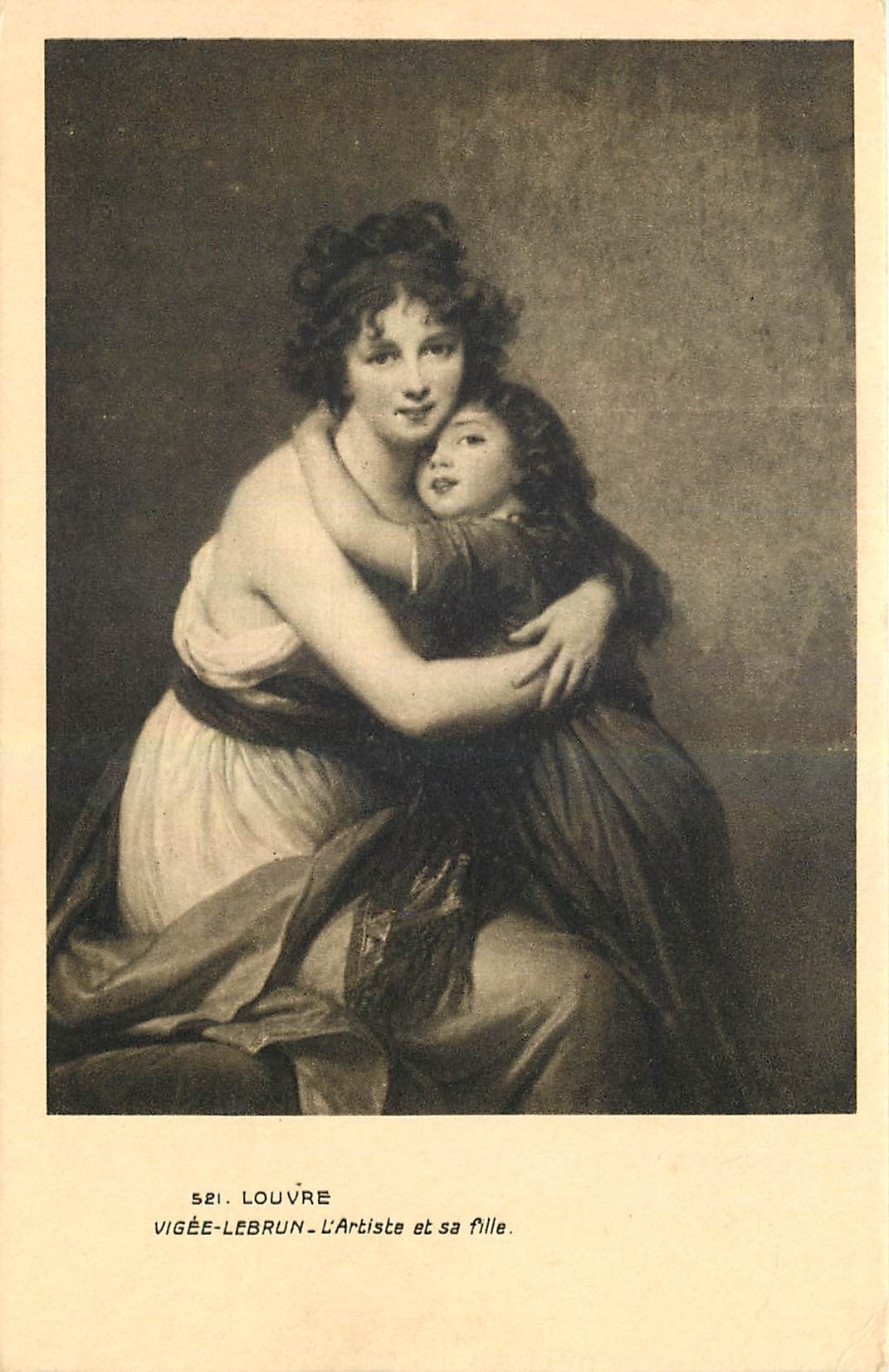 CPA Louvre Vigee Lebrun l'Artiste et sa fille 