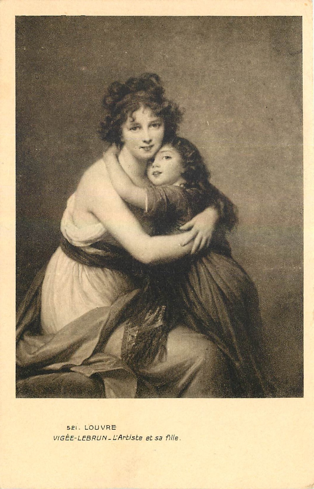CPA Louvre Vigee lebrun l'Artiste et sa fille 