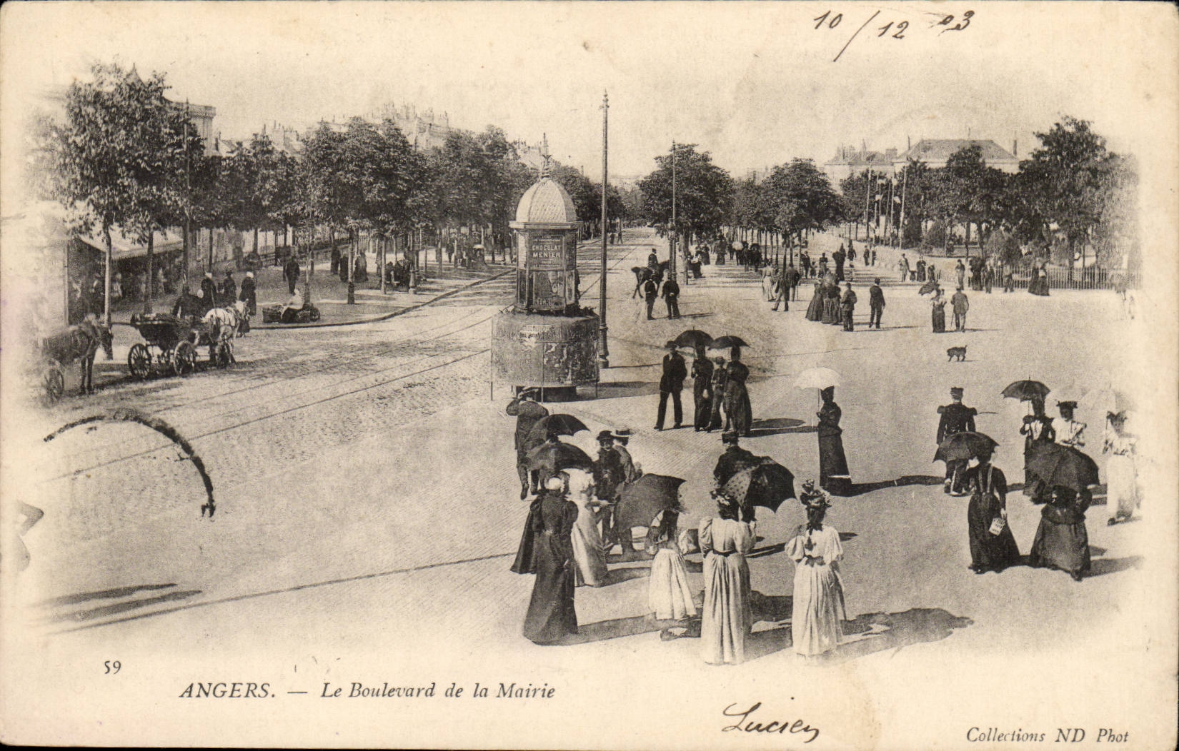 Angers CPA the Boulevard of the Town hall