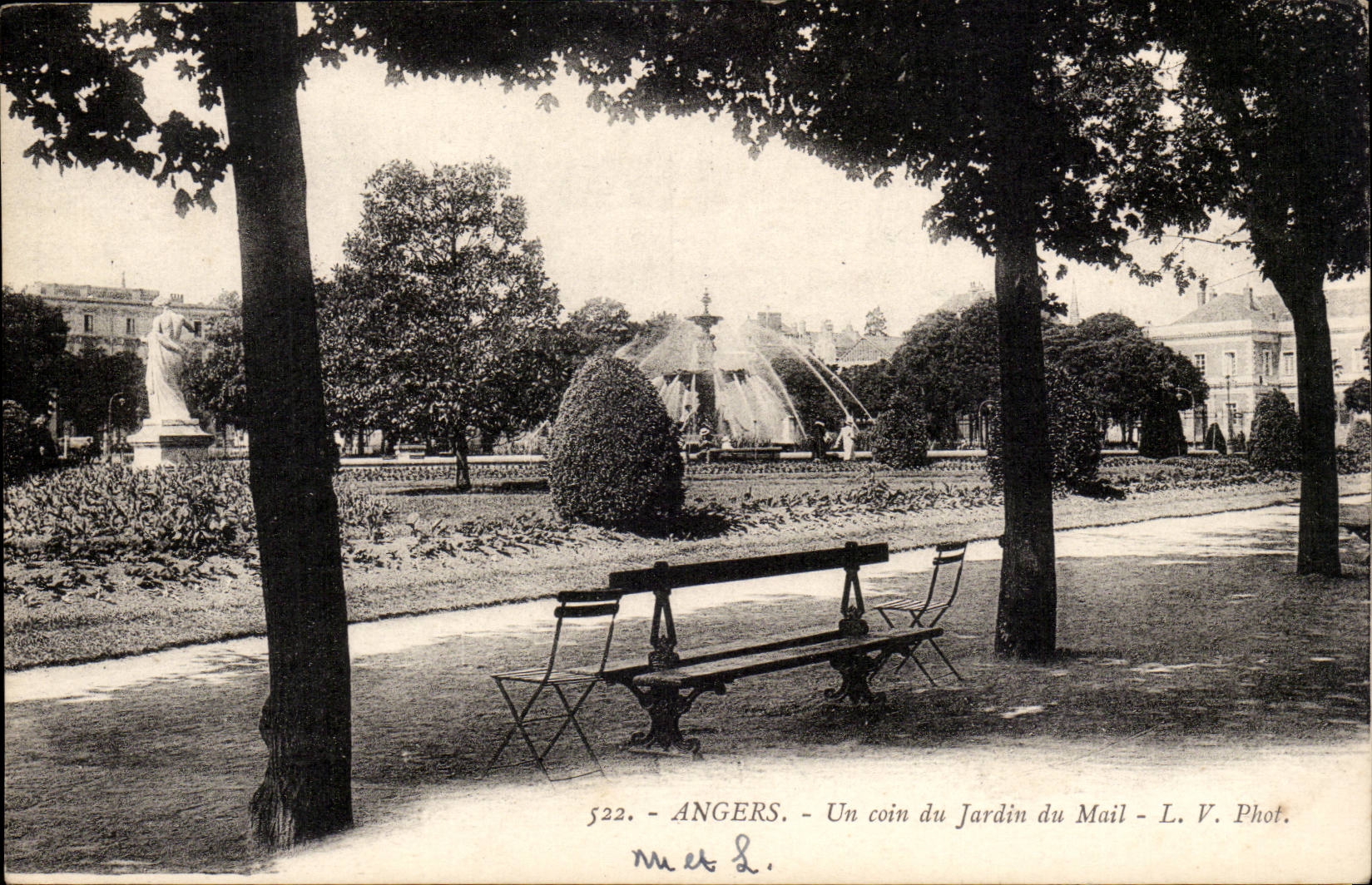 Angers CPA a corner of the garden of the Mall