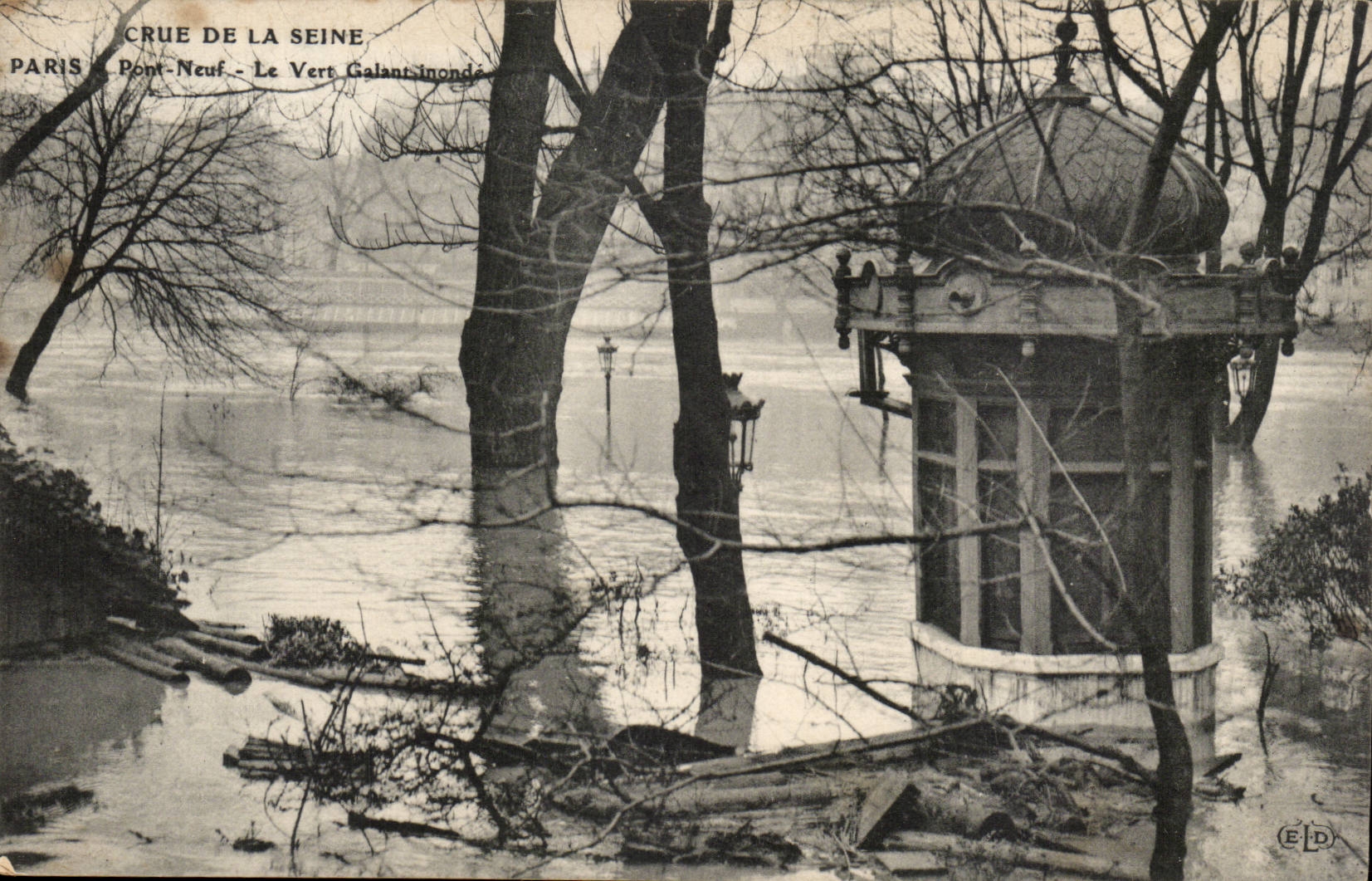 Believed of the Seine CPA Paris Pont New the Gallant Green floods