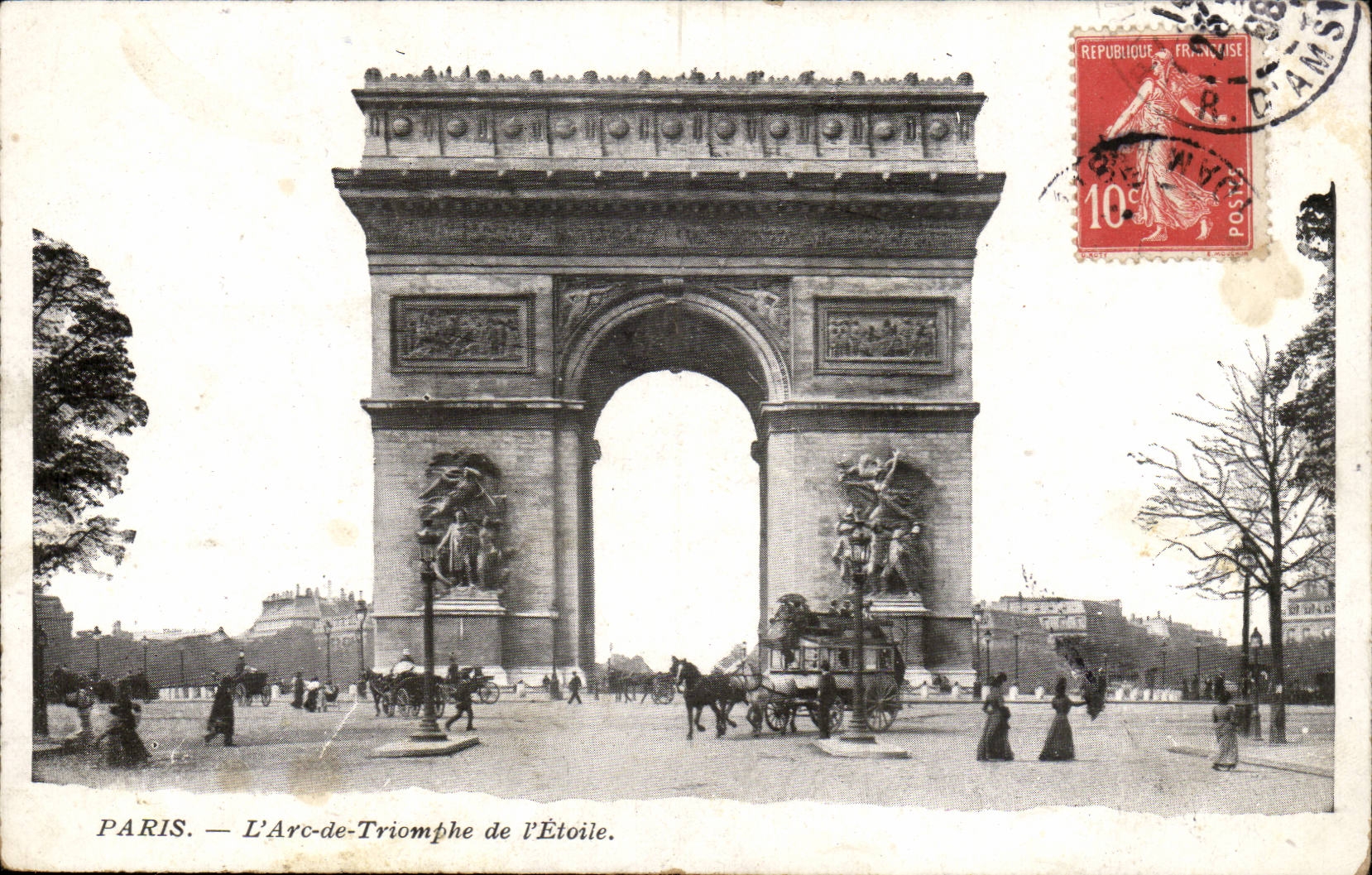 Paris CPA Arc de Triomphe des Sternes
