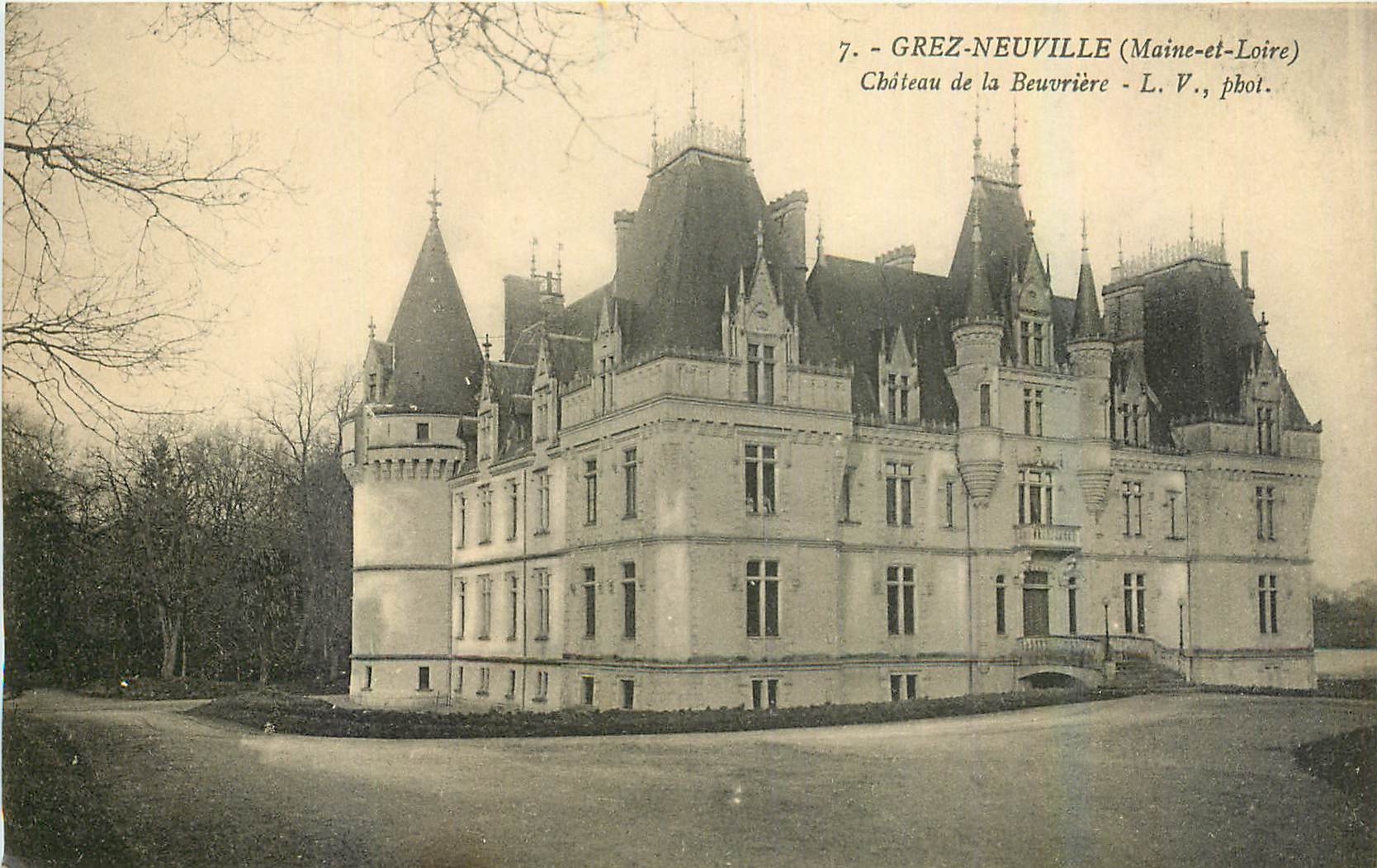 CPA Grez Neuville Maine et Loire Chateau de la Beuvrere