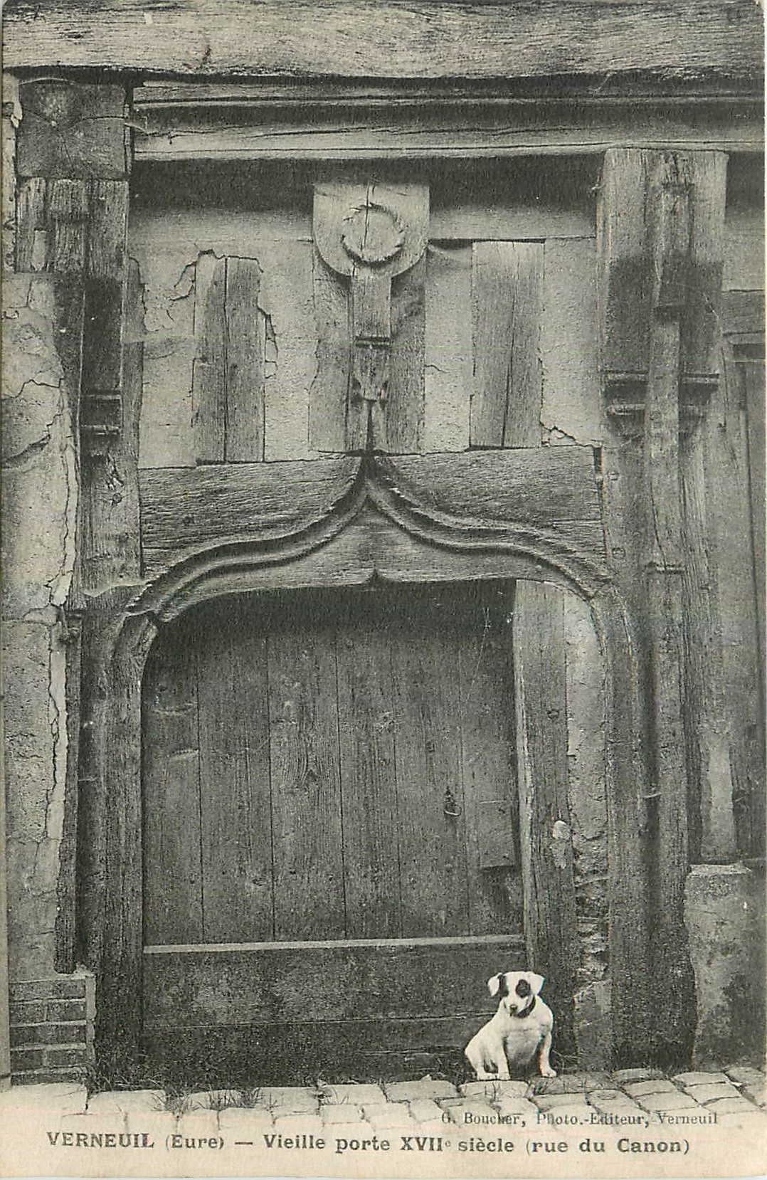 CPA Verneuil Eure Vieille porte rue de Canon