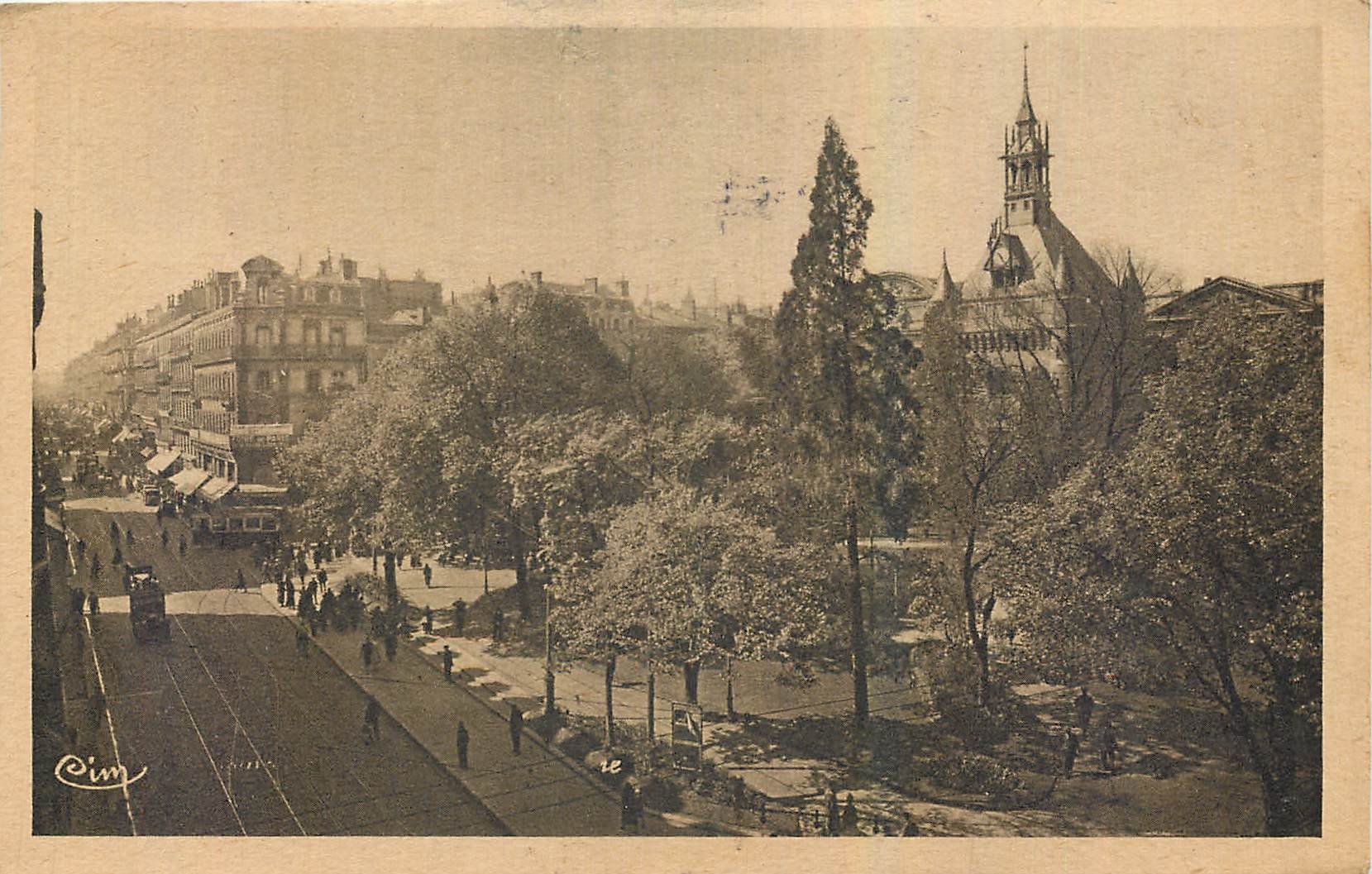 CPA Toulouse Hte Gar Rue Alsace Lorraine Jardin du Capitole