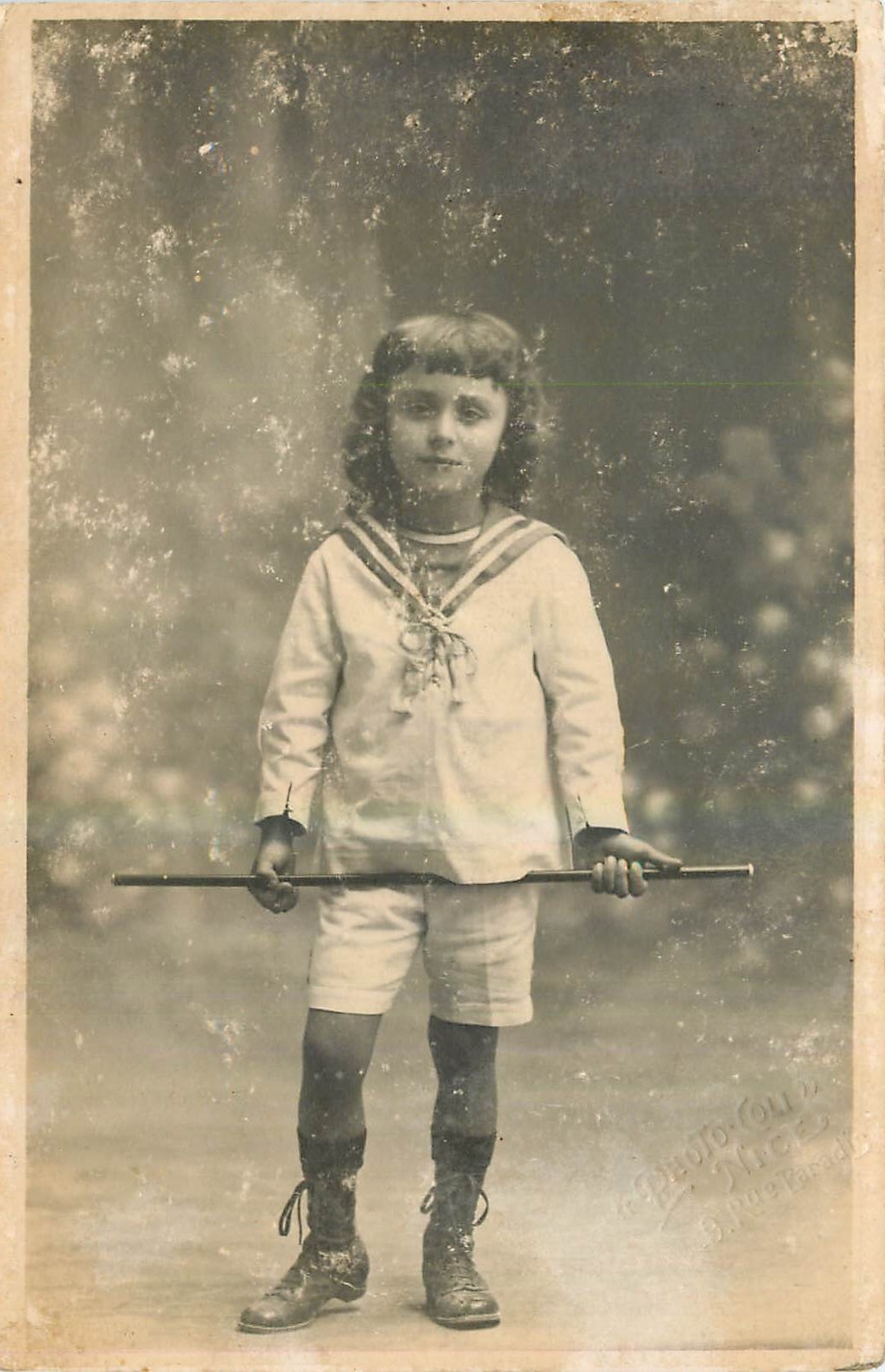 CARTE PHOTO Enfant Nice Rue Paradis