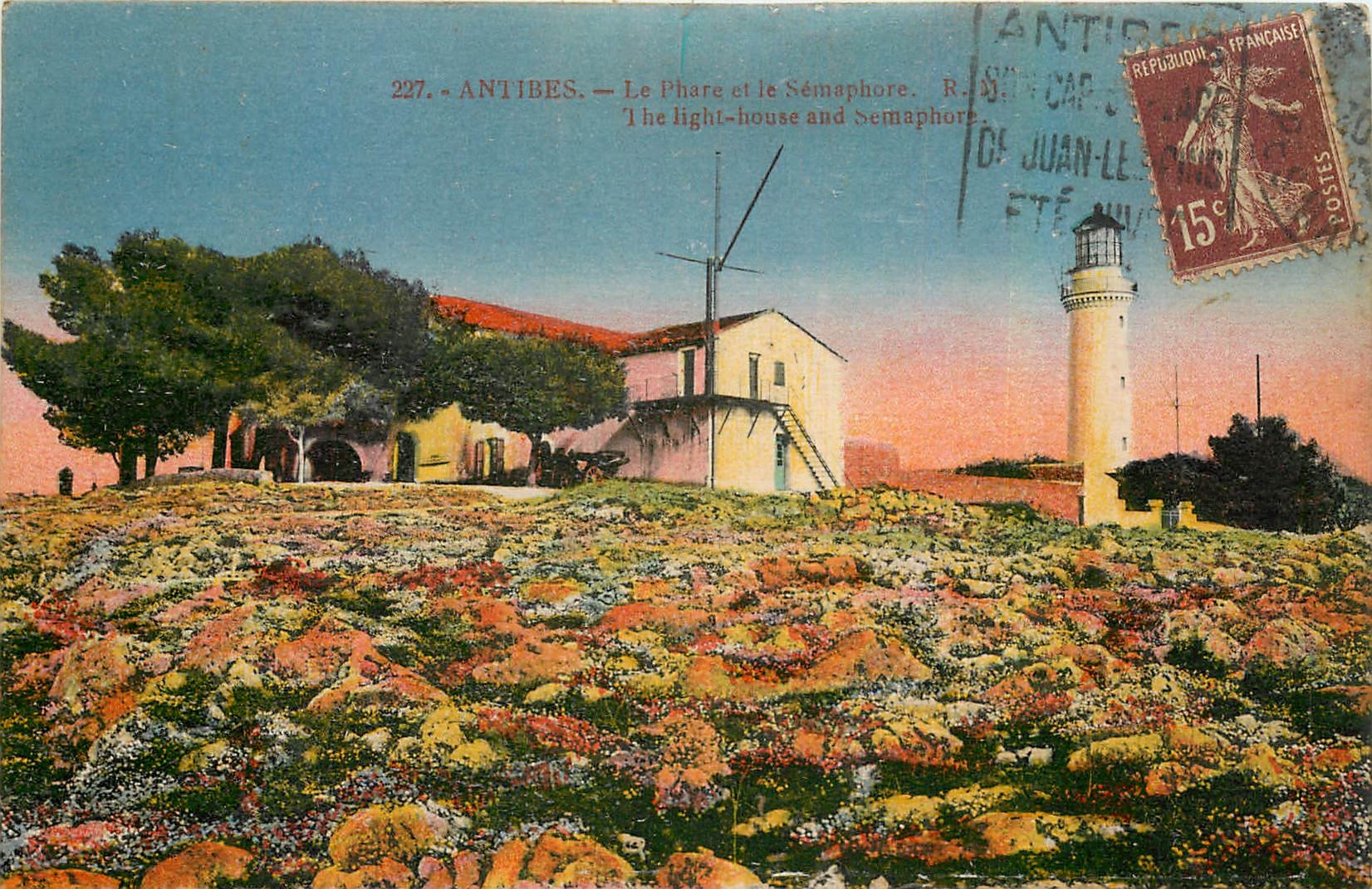 CPA Antibes Le Phar et le Semaphore